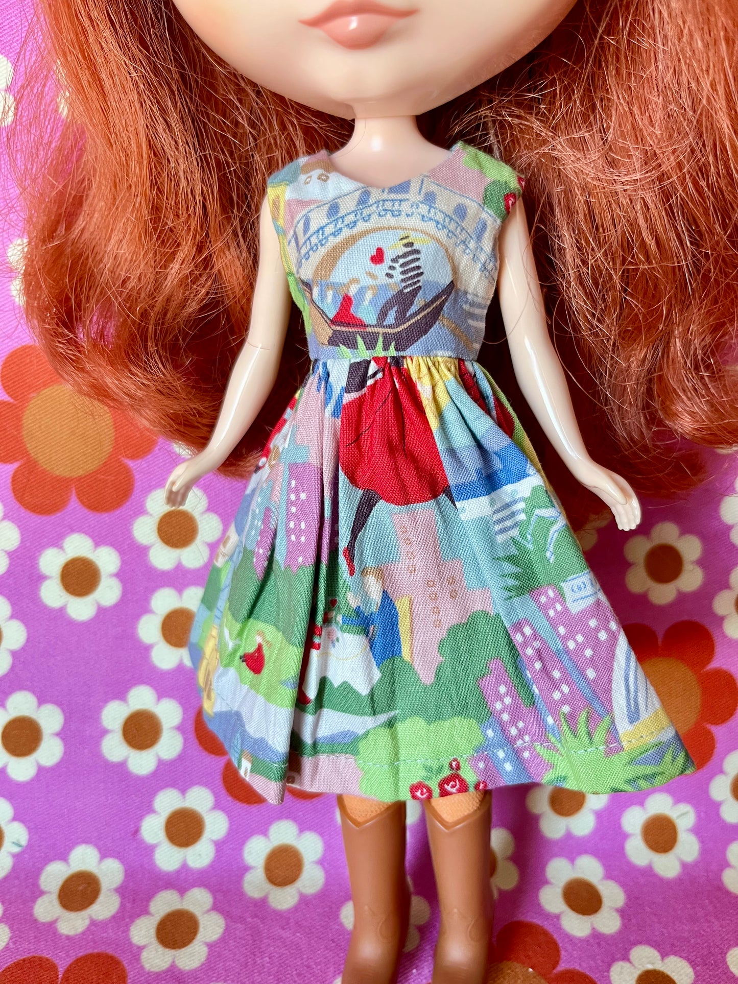 Venice Travel Summer Simple Sleeveless Dress for Blythe