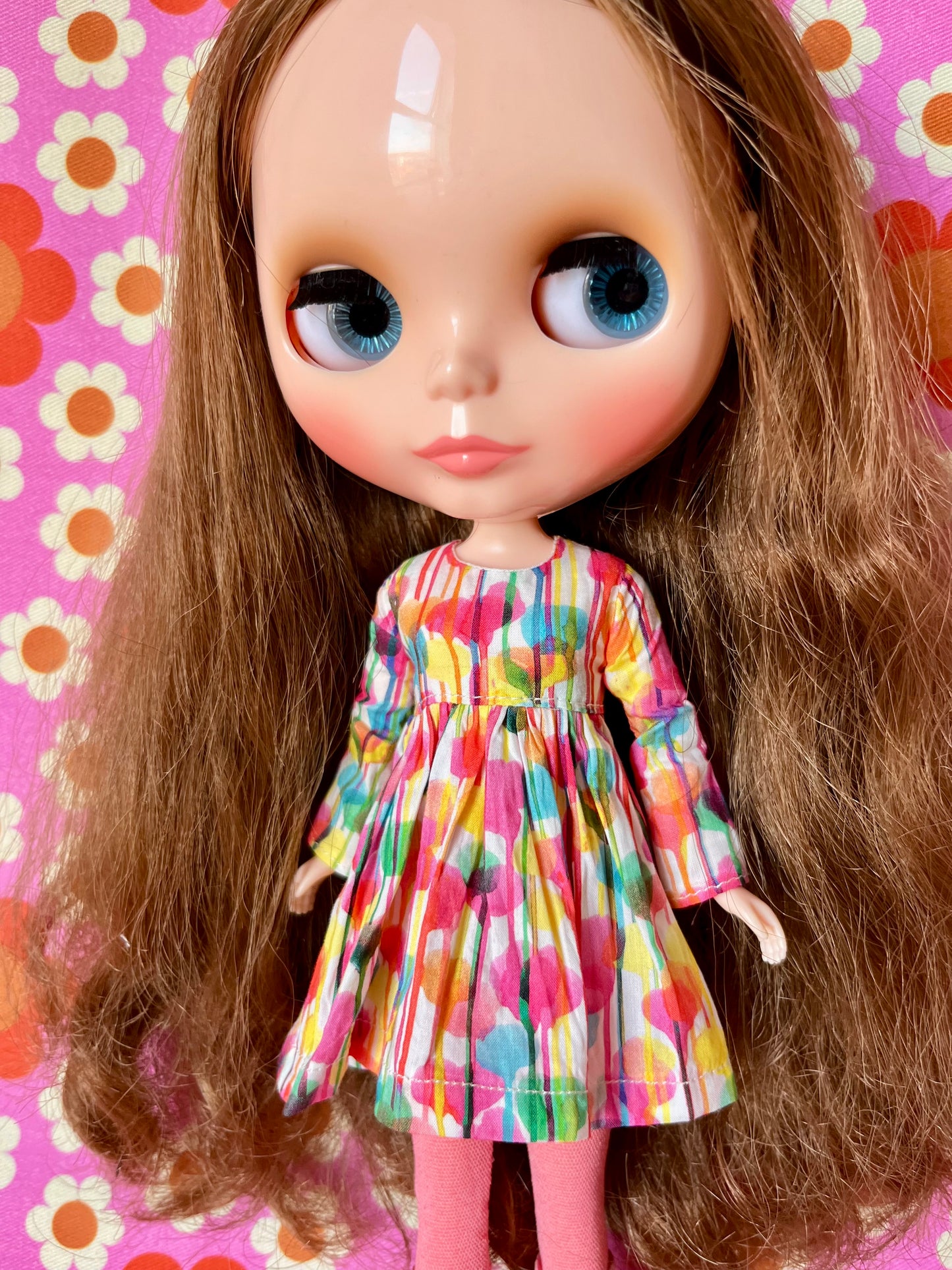Liberty Long Sleeve Dress for Blythe Doll