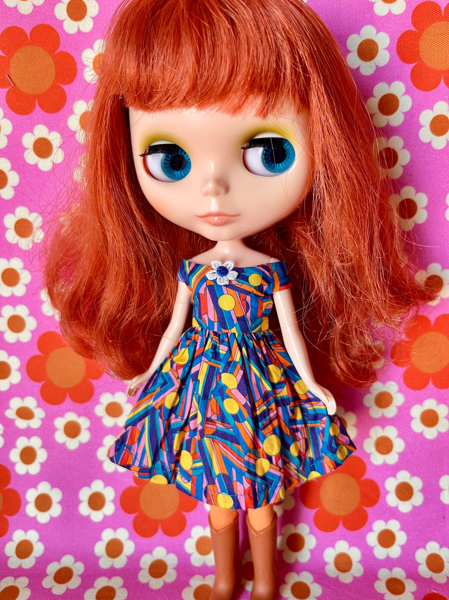 Liberty Off shoulder Sleeve Dress for Blythe Doll