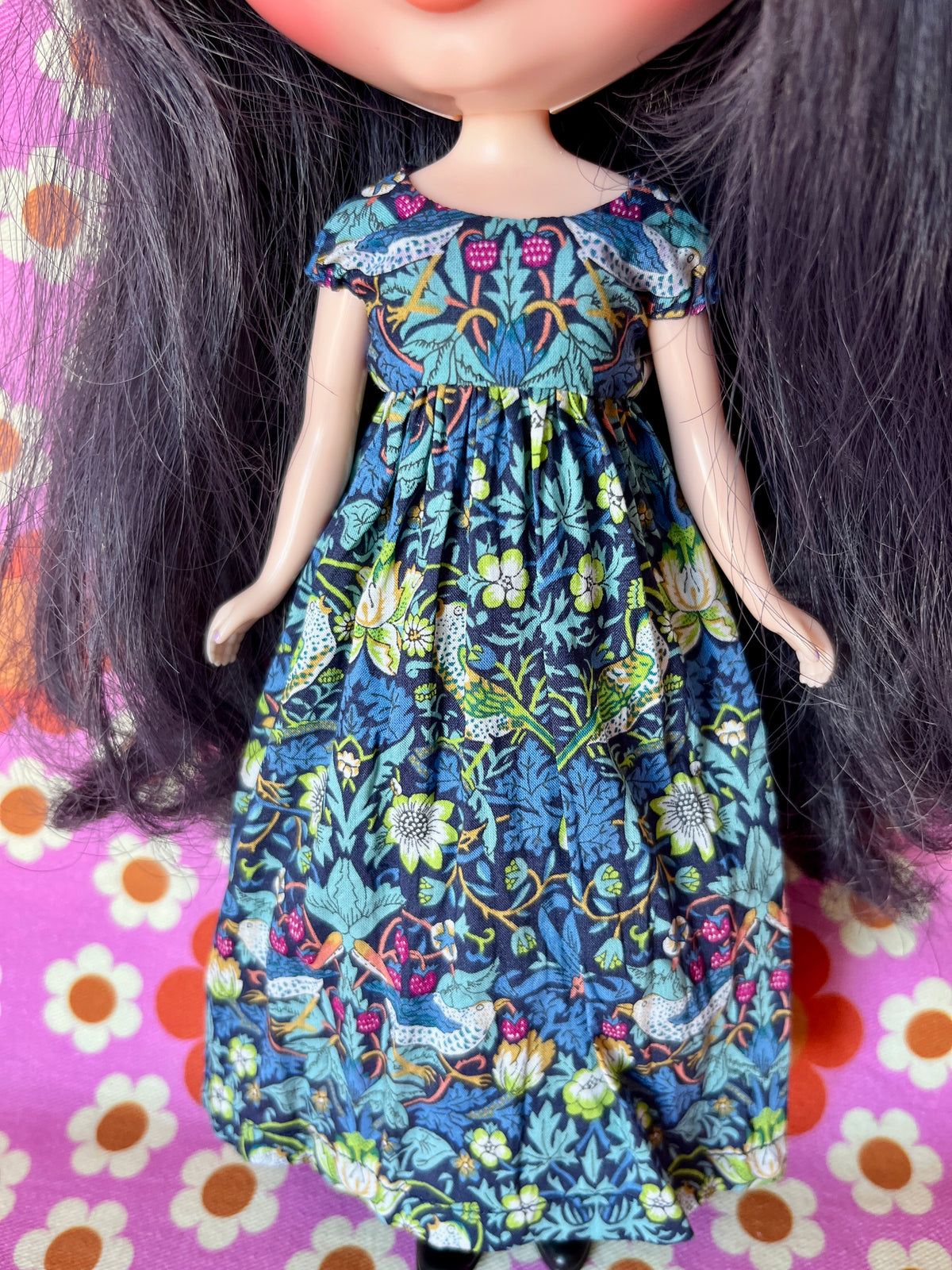 Goth Austen Liberty Regency Dress for Blythe Doll * Green Accent*