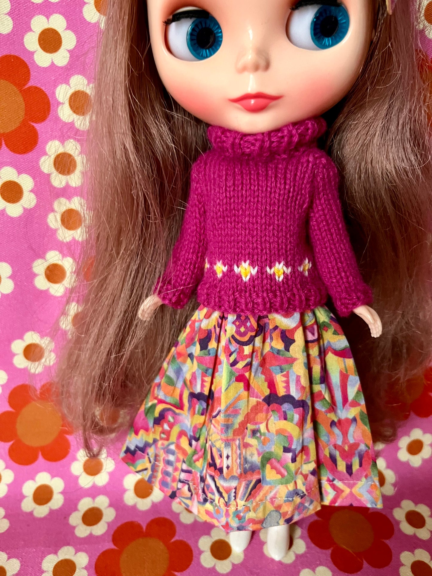Liberty Dress & Daisy Sweater Set Valentine Edition