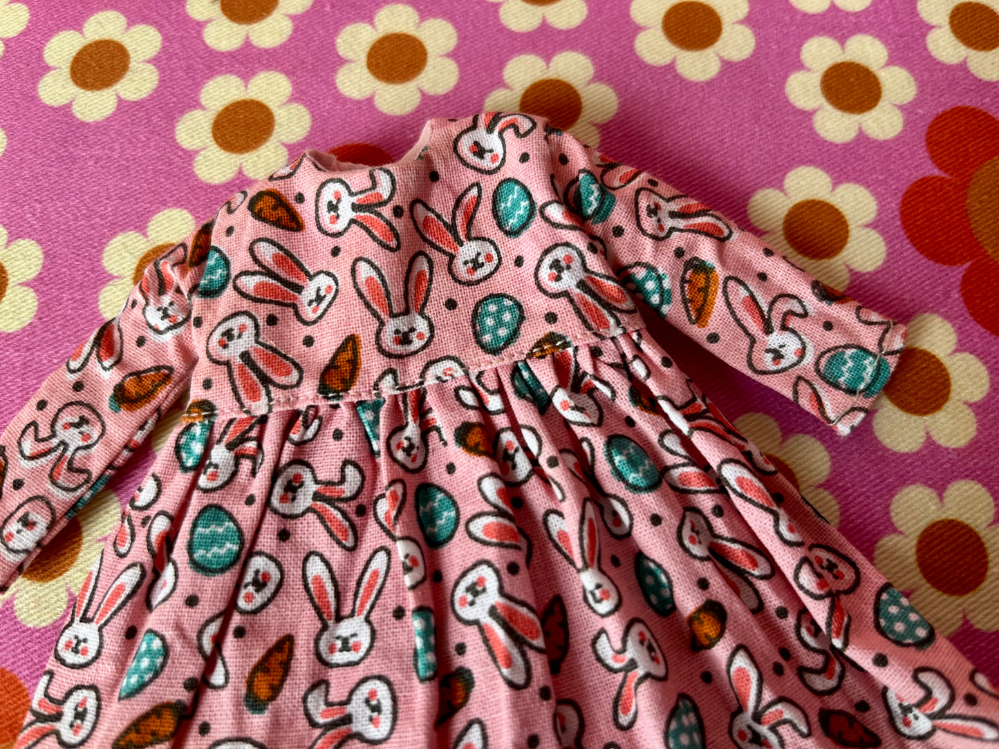 Pink Bunny Cute Print Dress for Blythe Doll