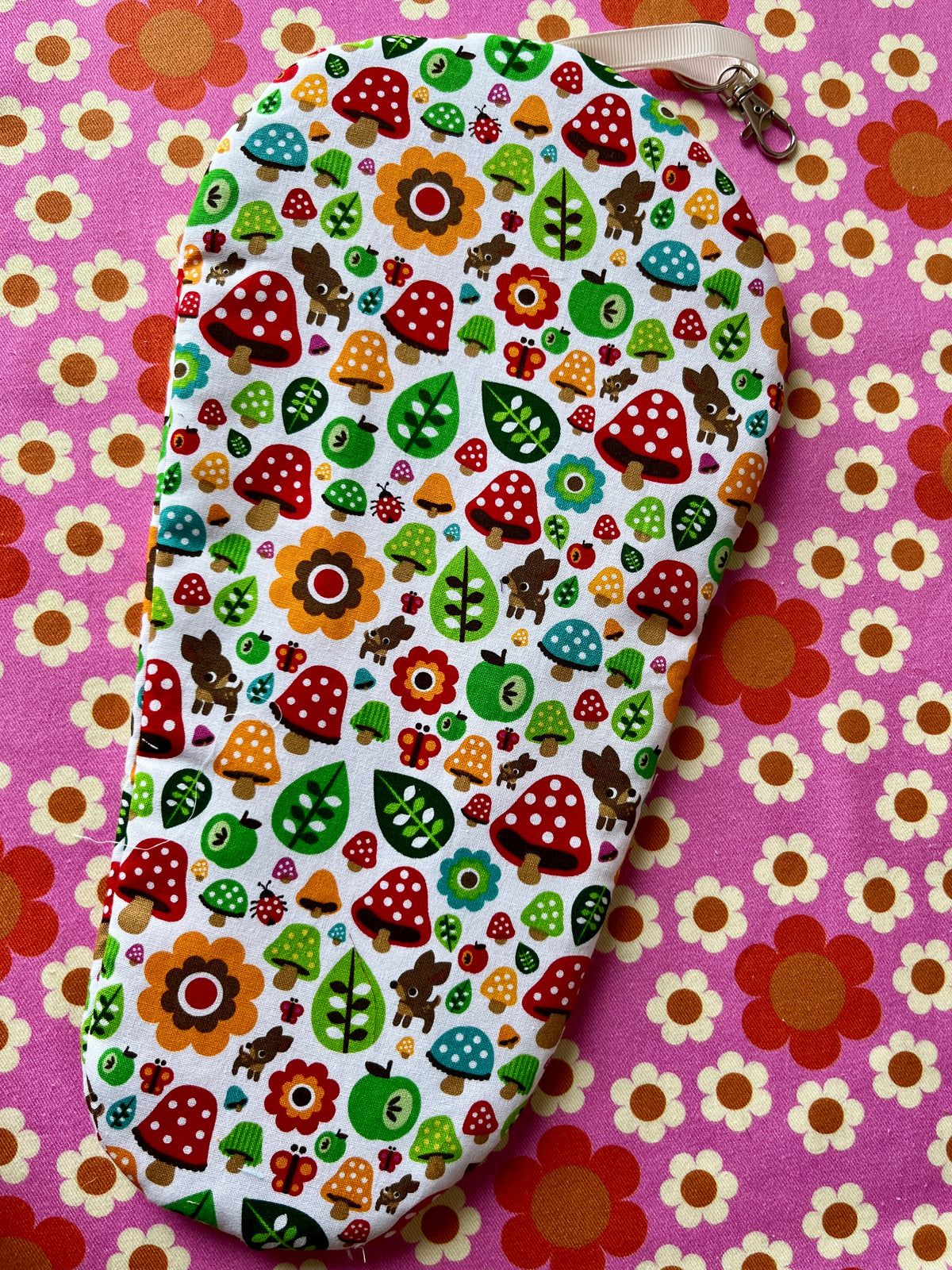 Mushroom print fabric Blythe Doll Cary Case Neo-Blythe size