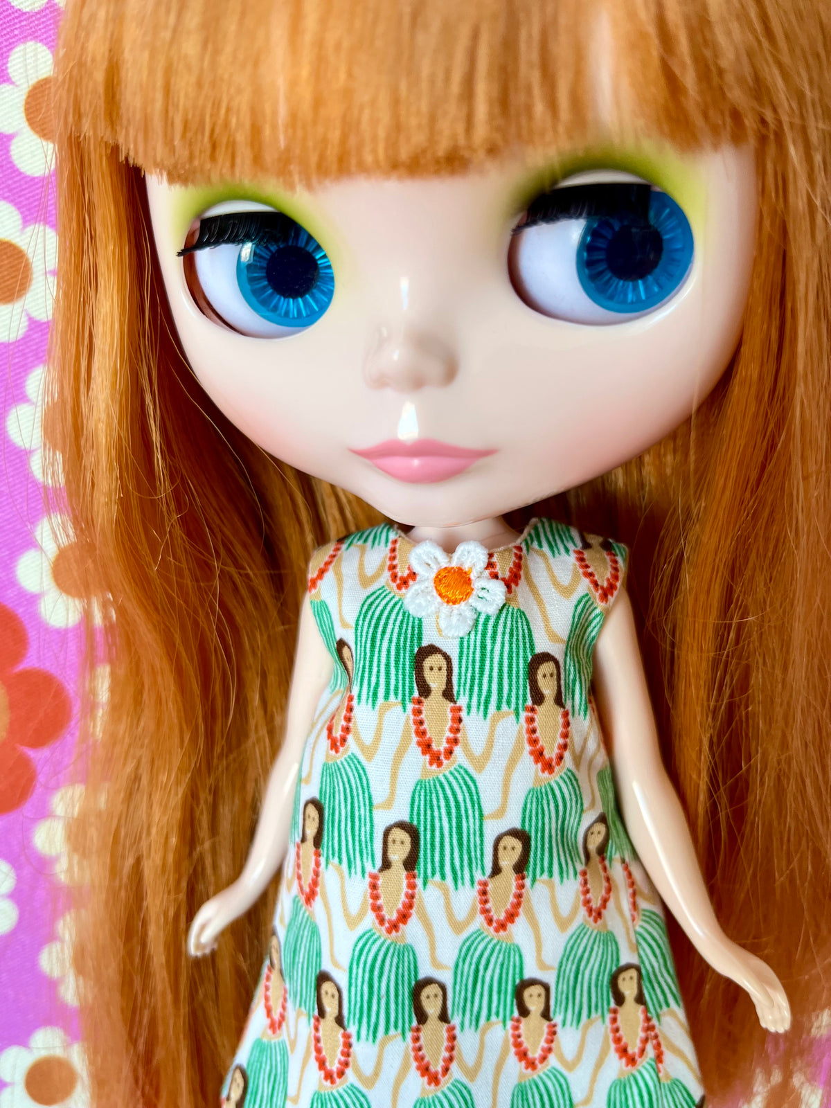 Hula Girl Print Mod Cilla Shift dress