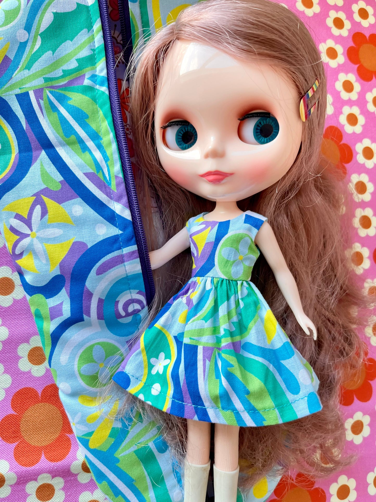 Pucci Summer Dress & Matching Carry Case for Neo-Blythe size Doll