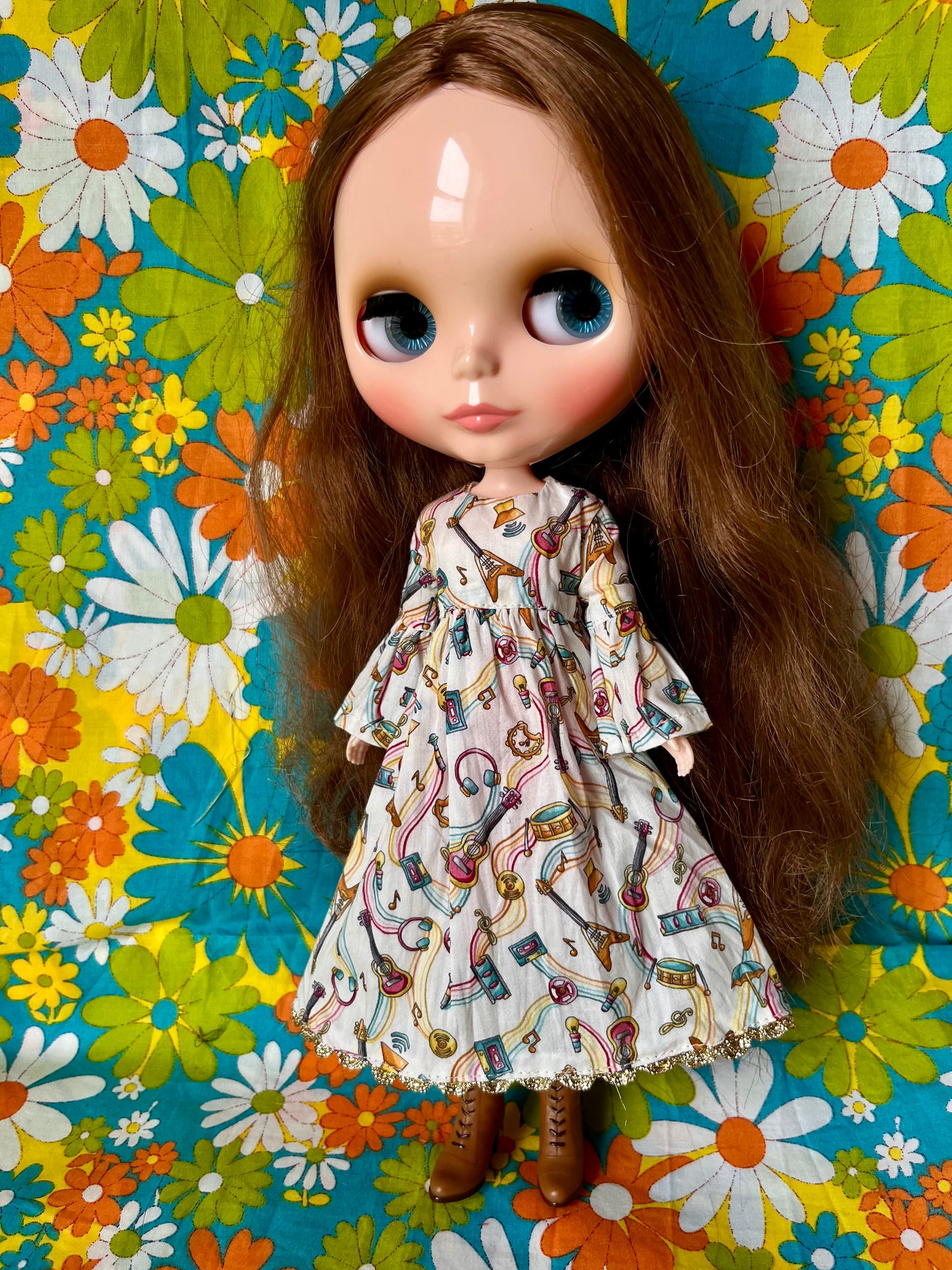 Liberty Beatles Psychedelic Guitar Dress