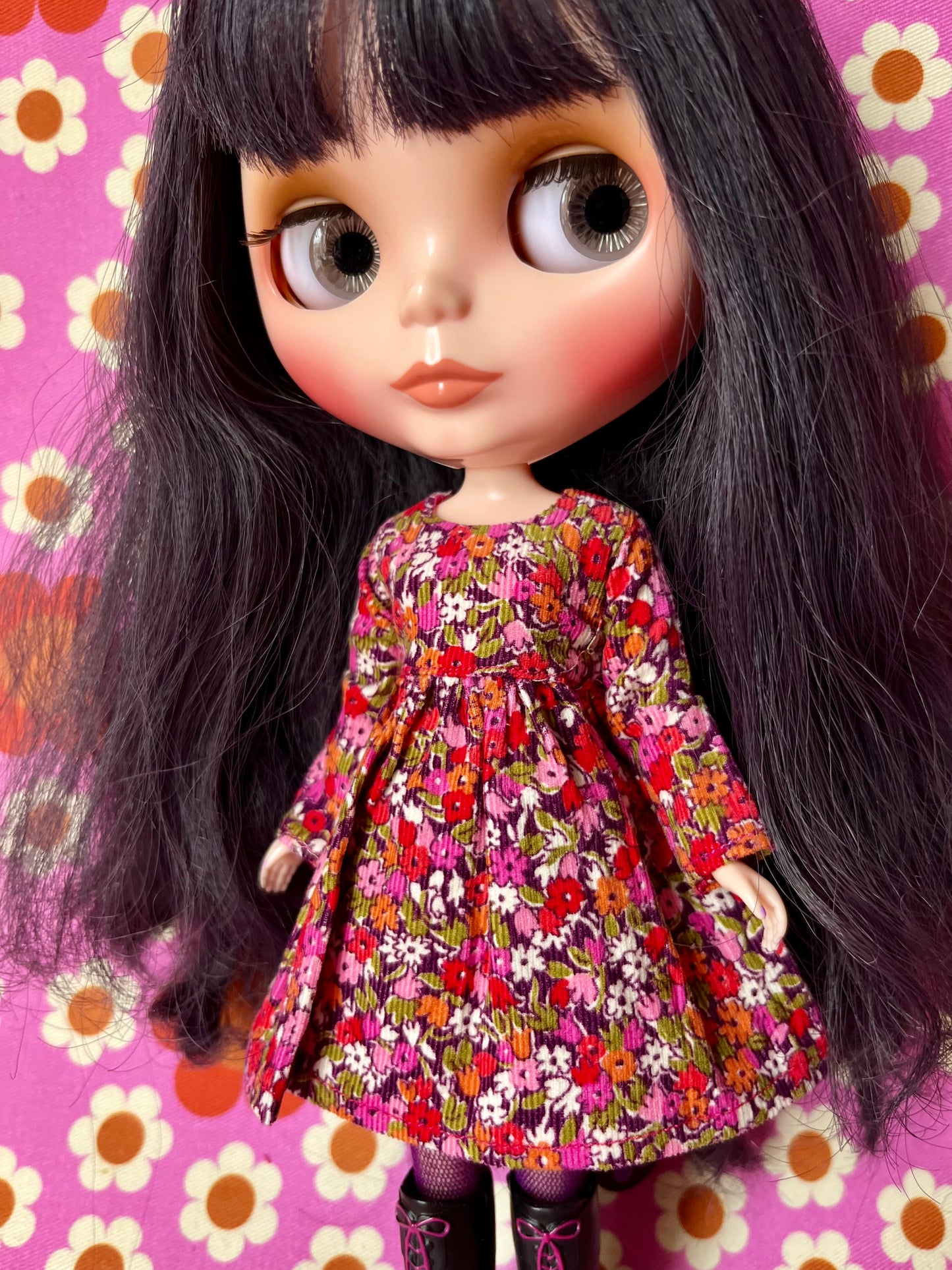 Liberty Corduroy Dress for Blythe Doll