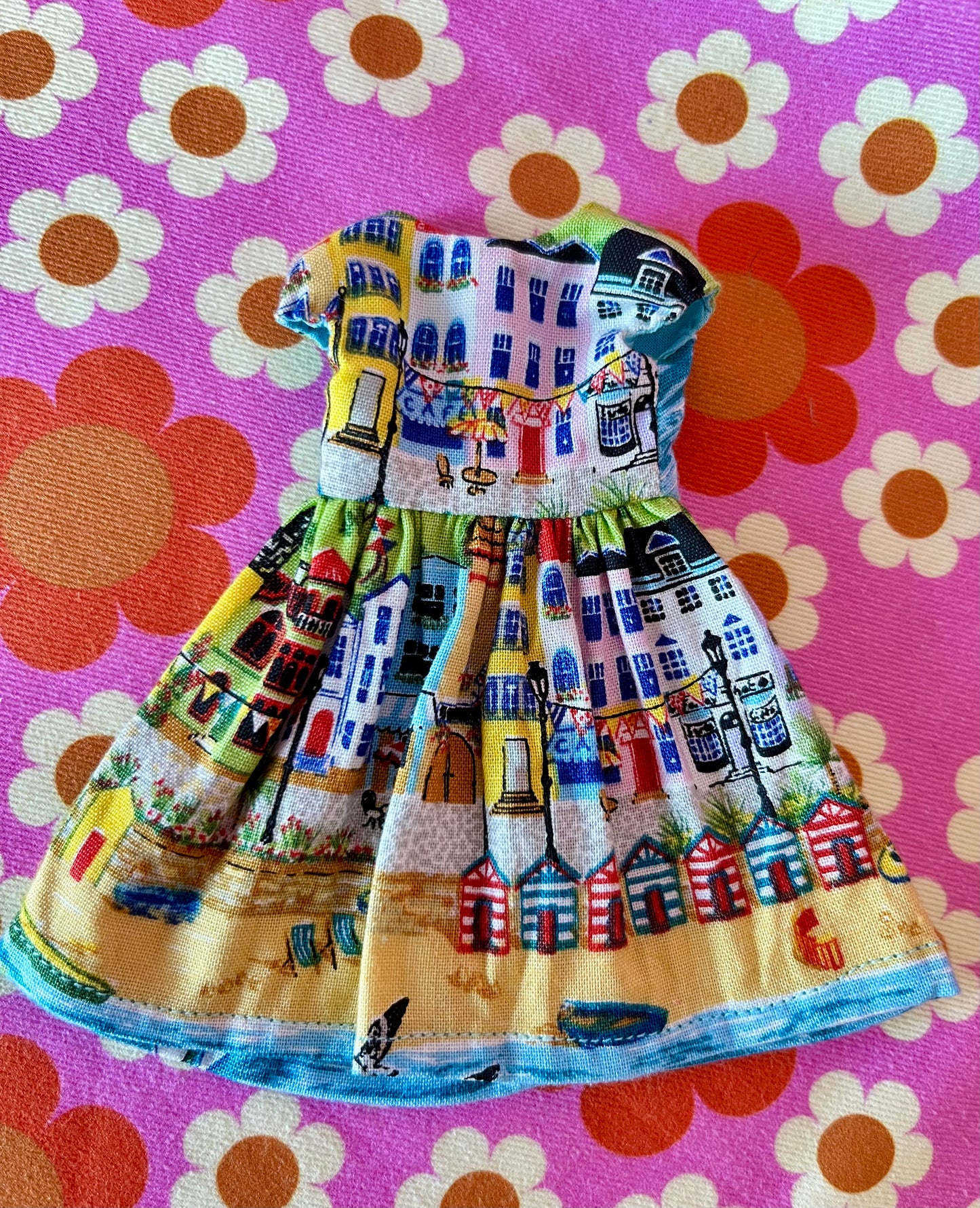 Summer Cap Sleeve Dress for Blythe Doll