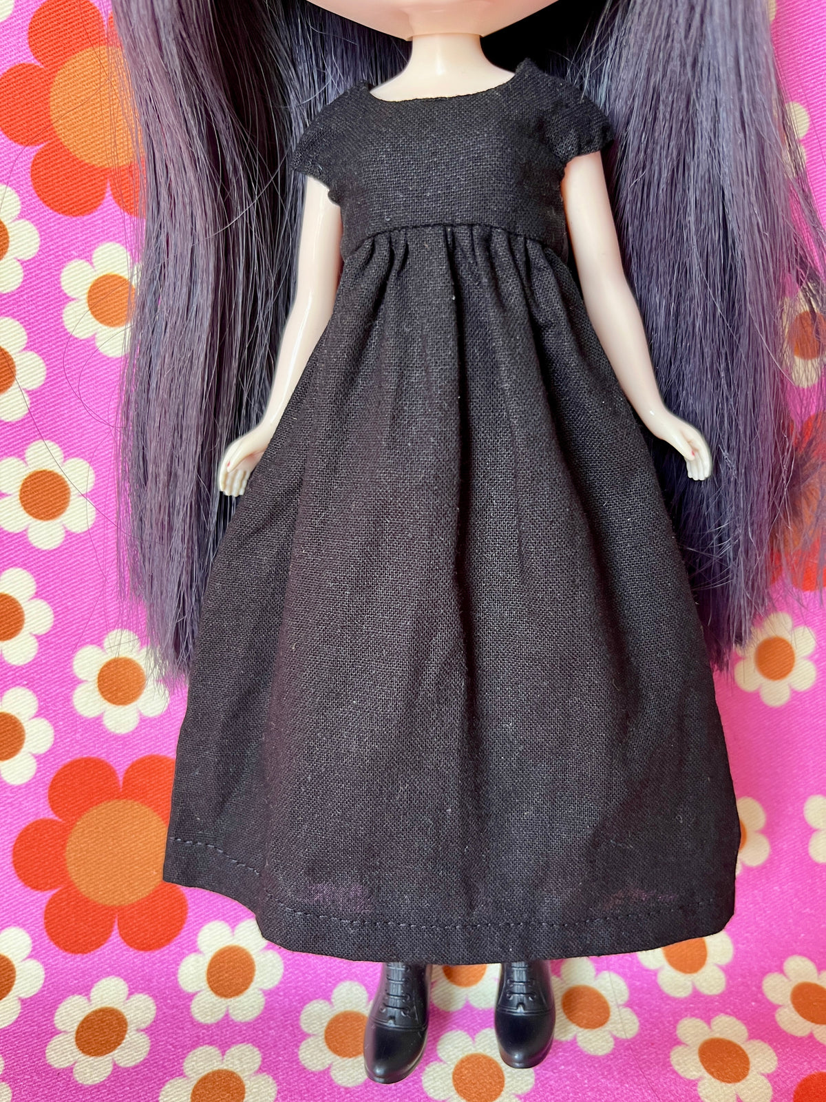Goth Austen Black Regency Dress for Blythe Doll