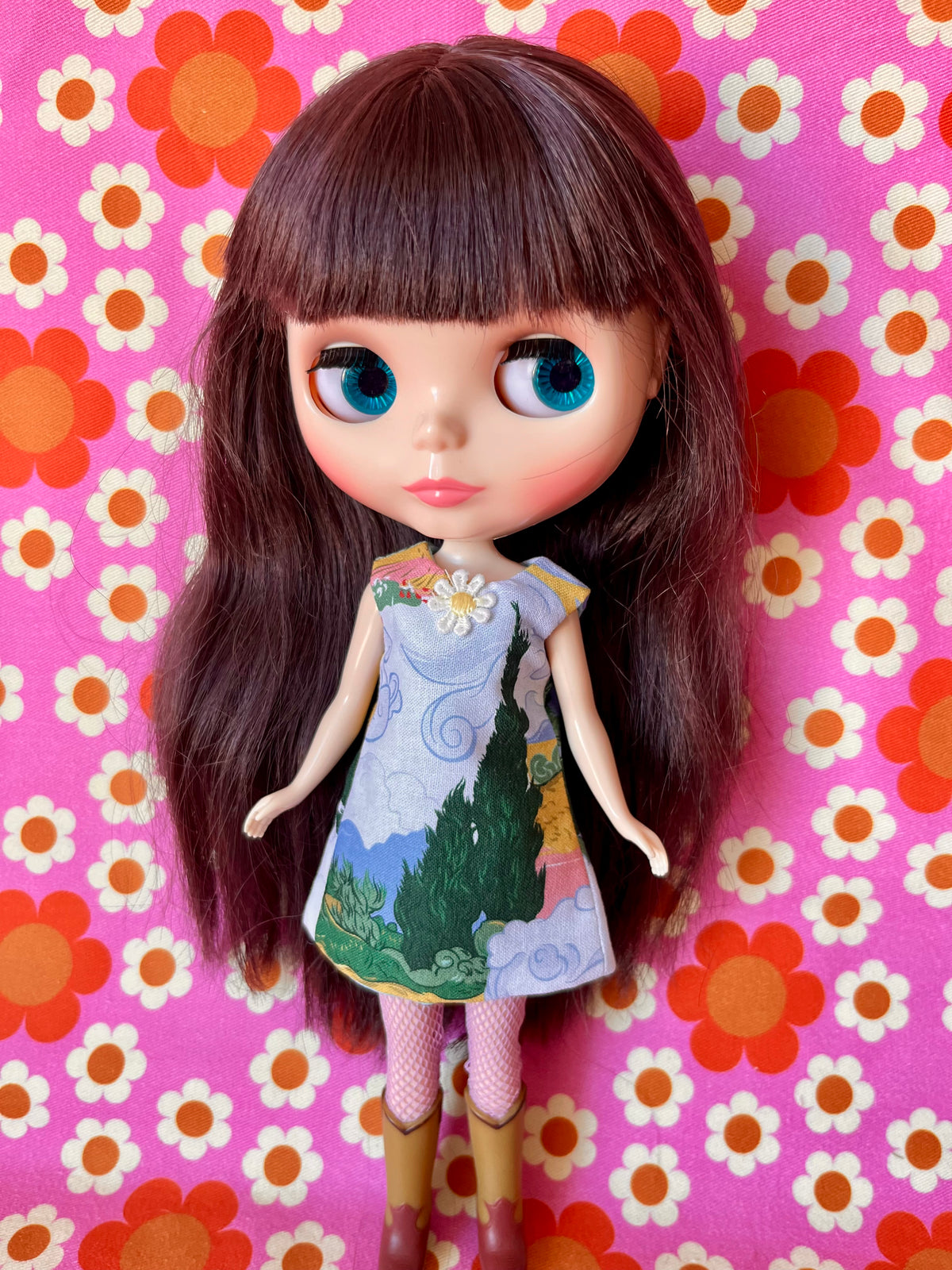 Van Gogh Print Mod Cilla Shift dress
