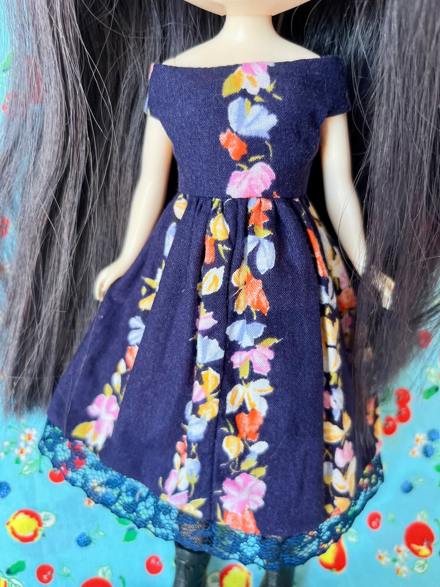 Horrockses Vintage Fabric Dress for Blythe Doll