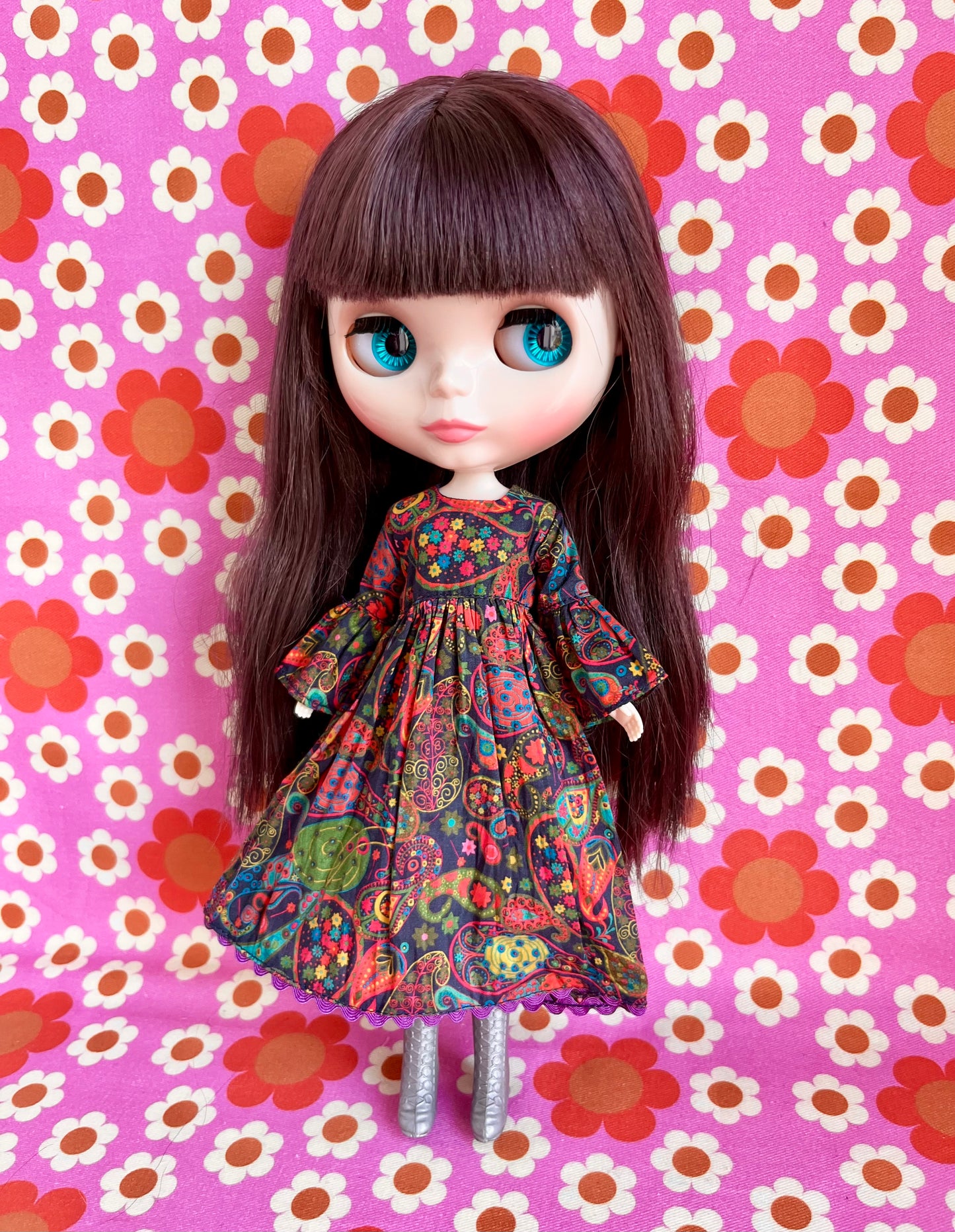 Liberty Neon Paisley Psychedelic Dress