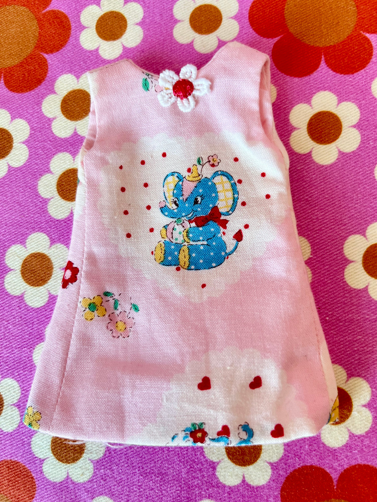 Pink Elephant Print Mod Cilla Shift dress