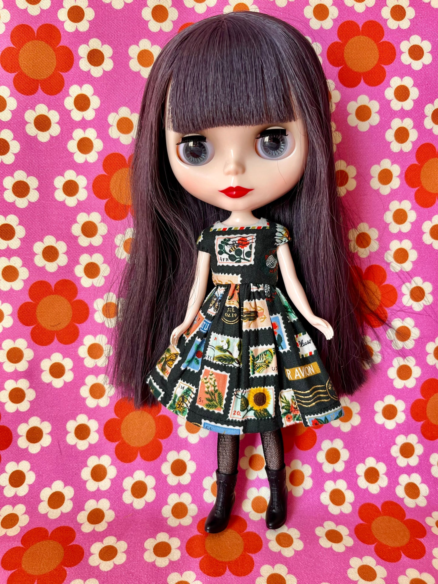 Summer Cap Sleeve Dress for Blythe Doll