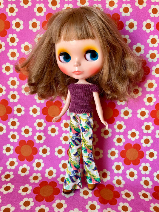 Liberty  Flared Jeans Corduroy Trousers for Blythe Doll