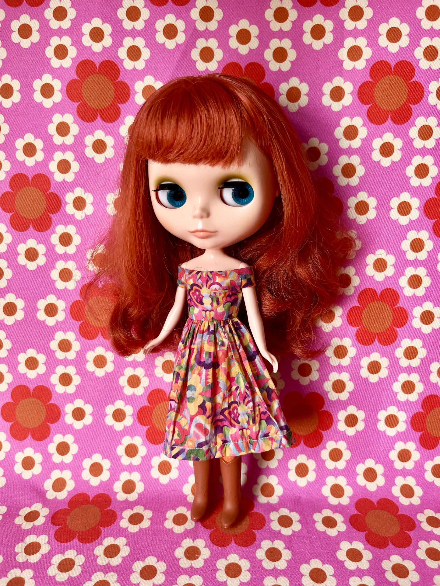 Liberty Off shoulder Sleeve Dress for Blythe Doll