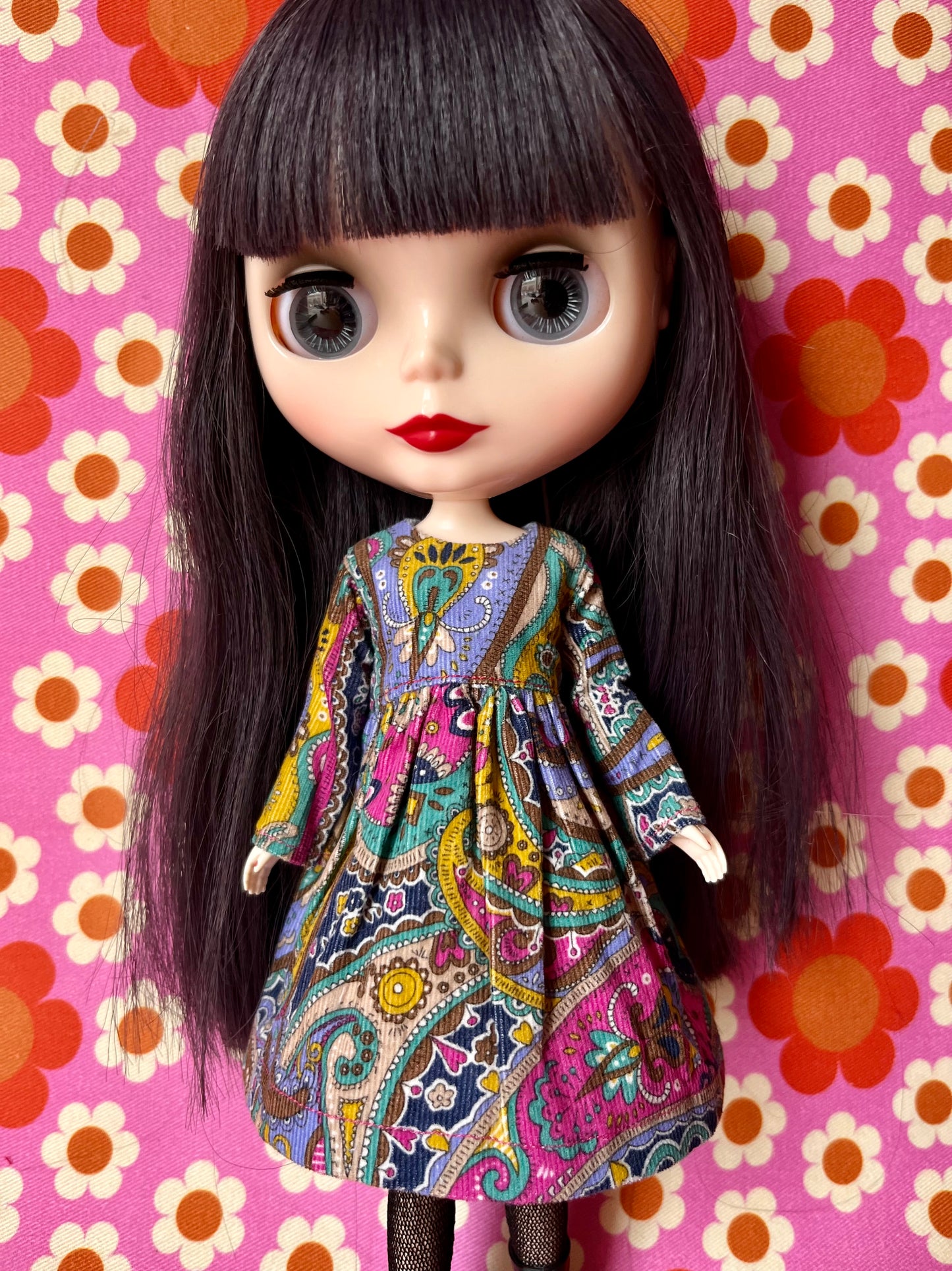 Liberty Corduroy Dress for Blythe Doll