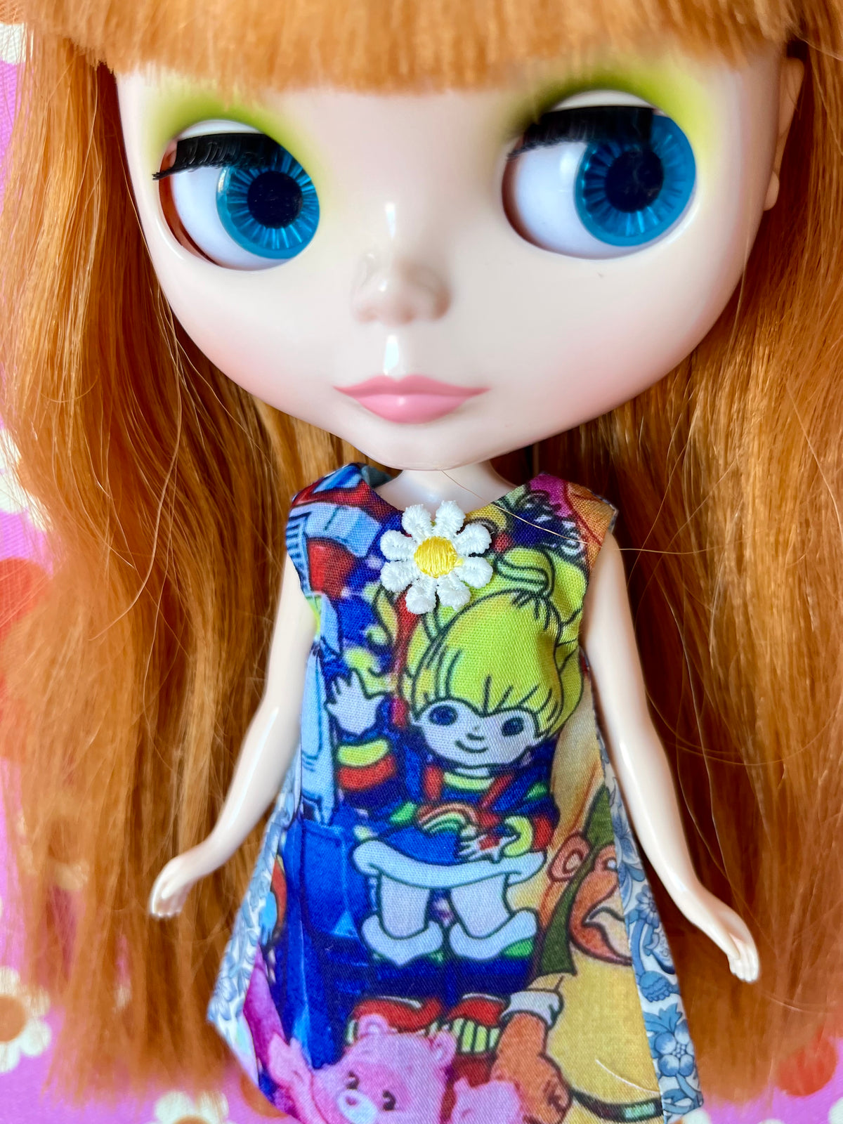 Rainbow Bright Print Mod Cilla Shift dress