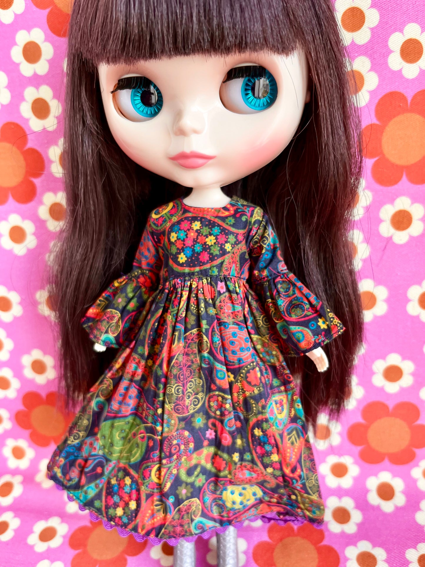 Liberty Neon Paisley Psychedelic Dress