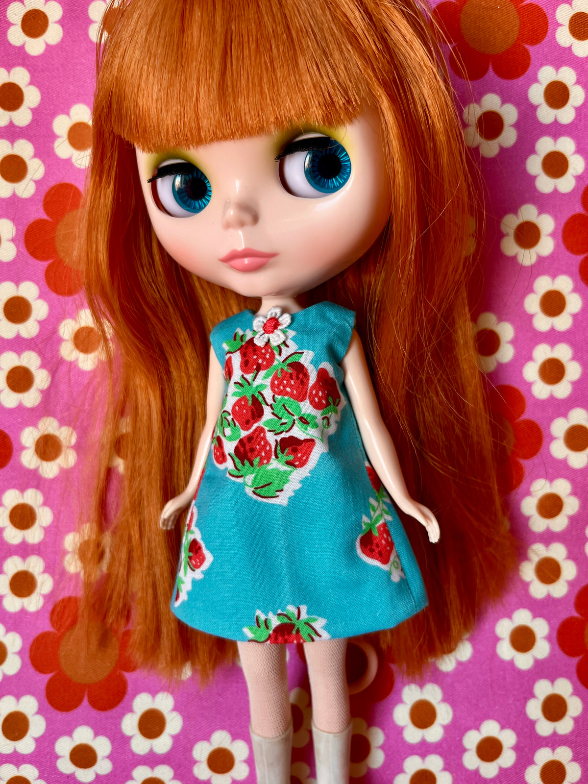 Strawberry Print Mod Cilla Shift dress