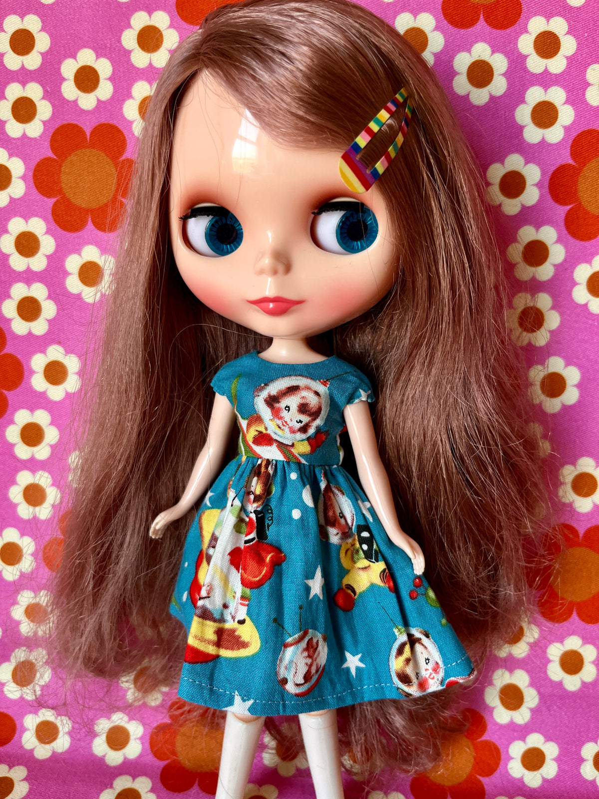 Rocket Rascals Summer Cap Sleeve Dress for Blythe Doll