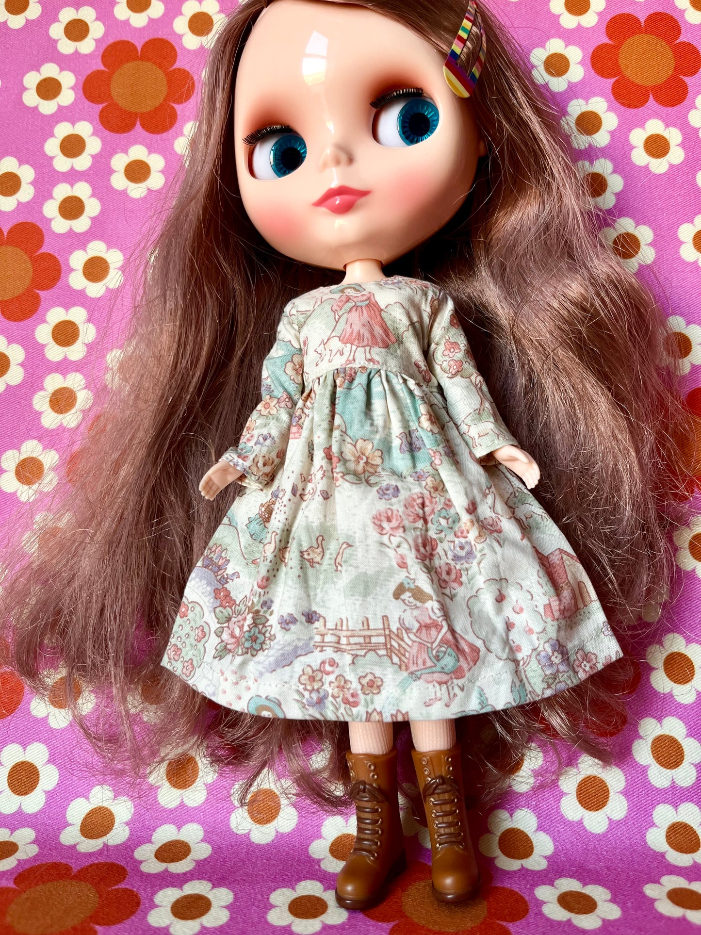 Countryside Landscape Dress for Blythe Doll