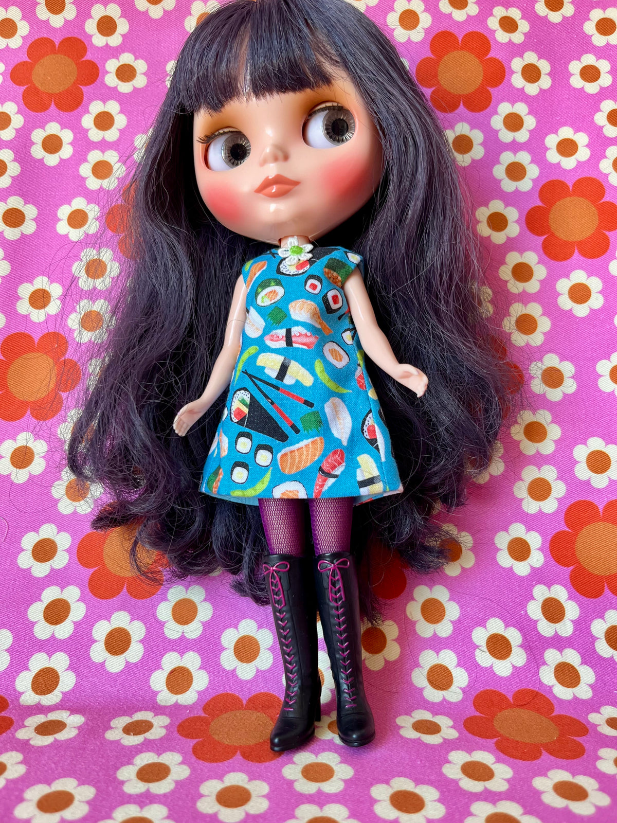 Sushi Print Mod Cilla Shift dress
