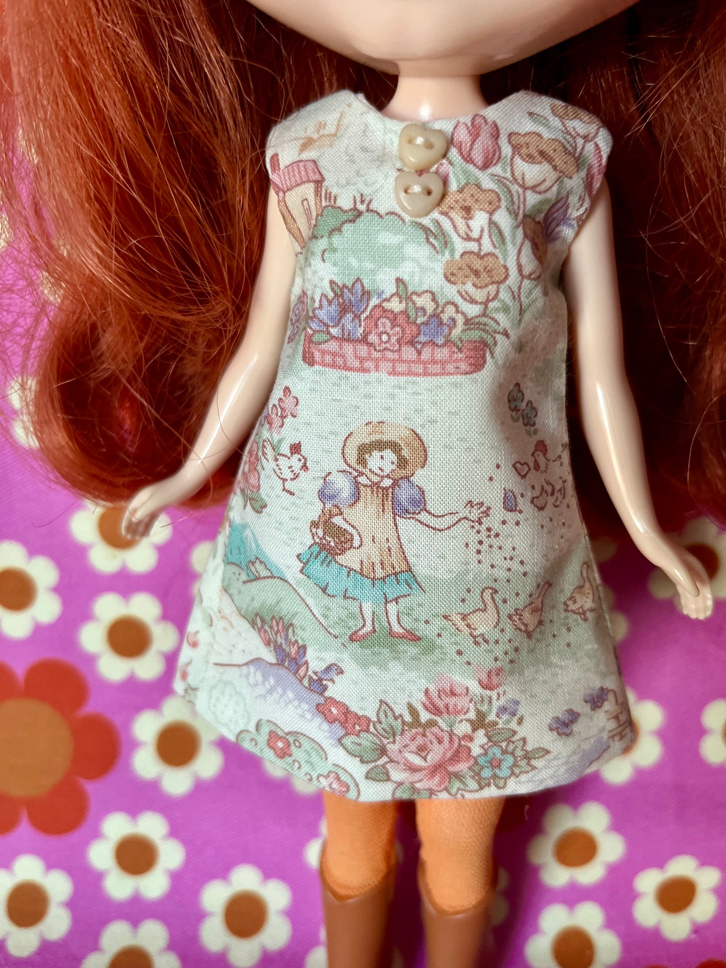 Valentine Romantic Countryside Sleeveless Shift dress & Bag