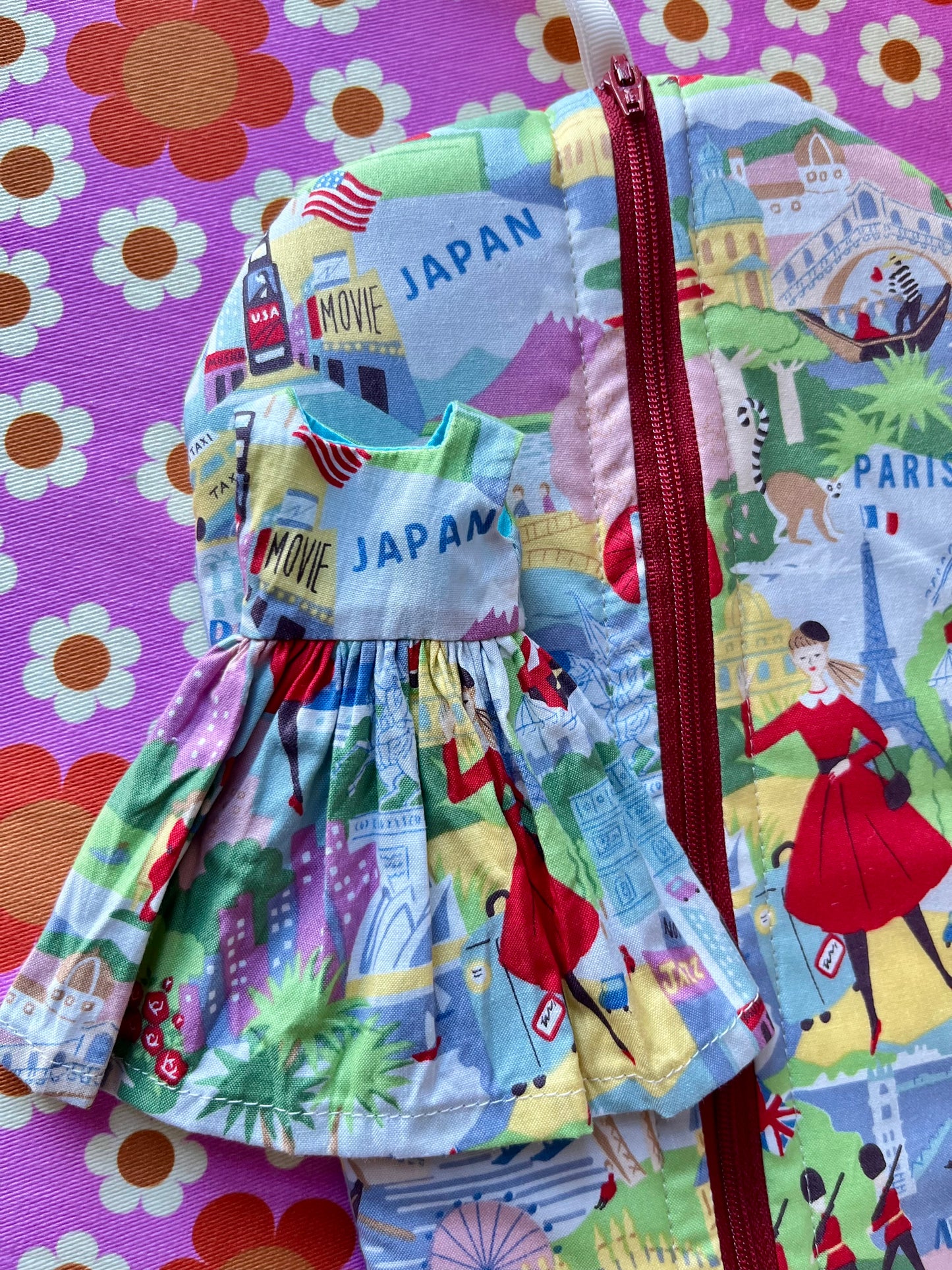 Travel Dress & Matching Carry Case for Neo-Blythe size Doll Japan