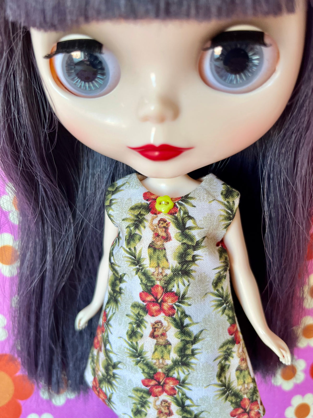 Hula Girl Print Mod Cilla Shift dress
