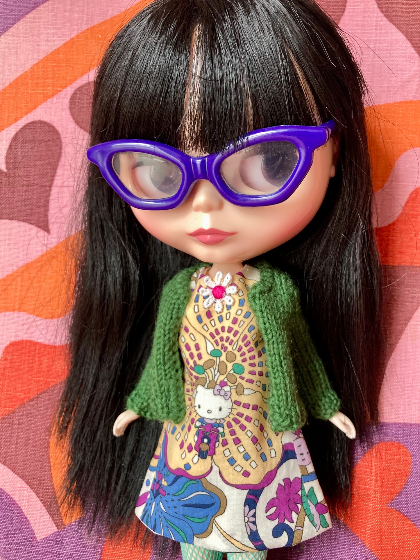 Love Blythe: Hello Kitty Liberty Limited Edition Shift Dress & Cardigan for Blythe Doll
