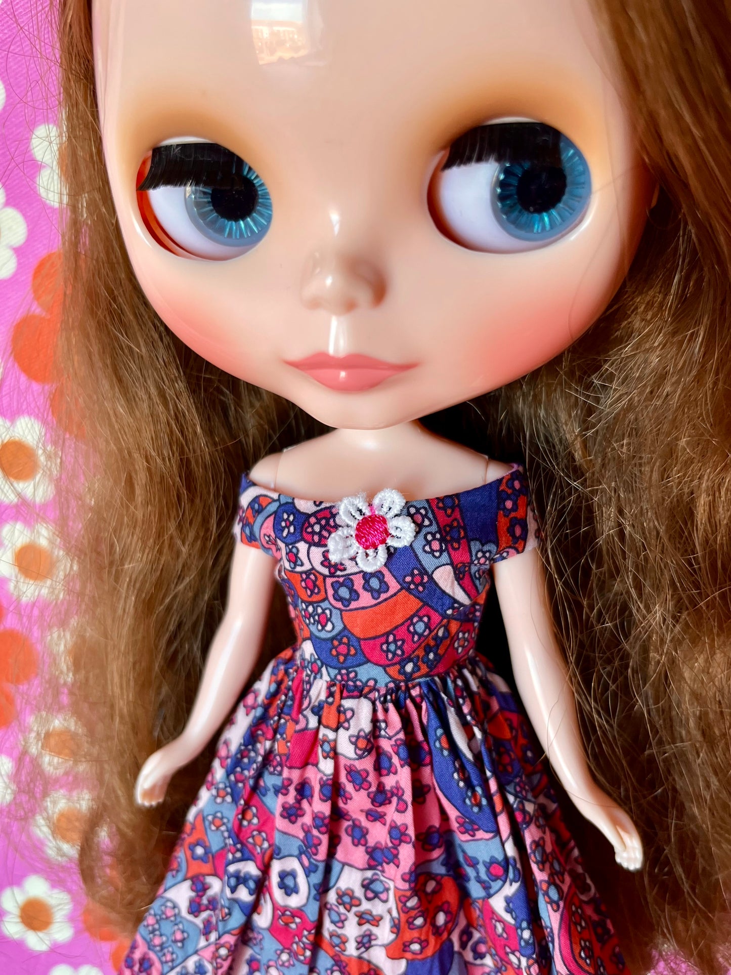 Liberty Off shoulder Sleeve Dress for Blythe Doll