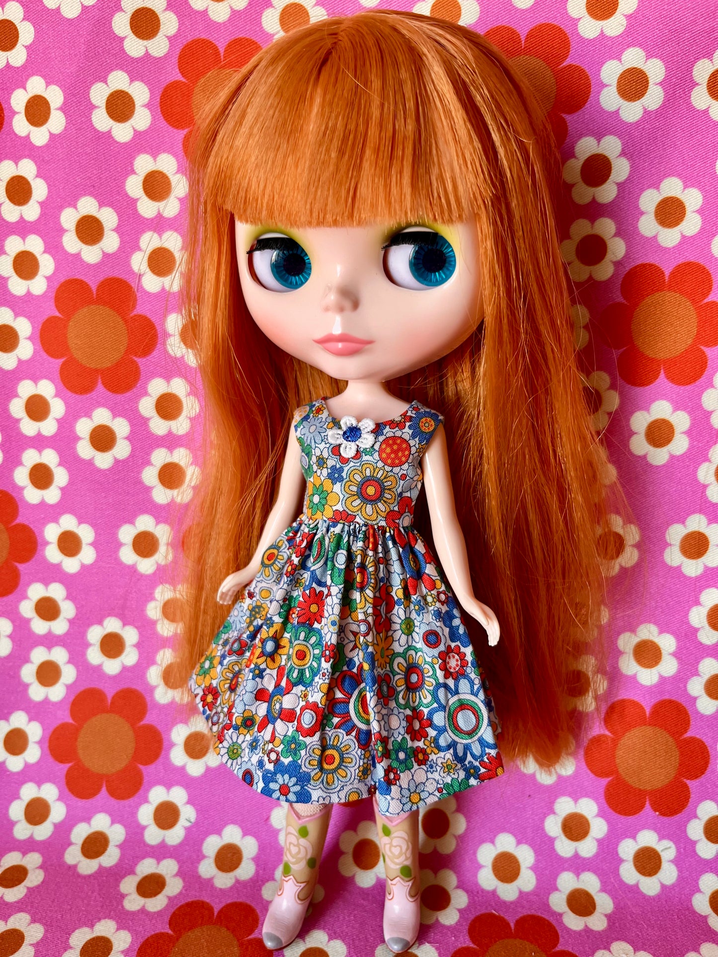 Carnaby Daisy Summer Simple Sleeveless Dress for Blythe
