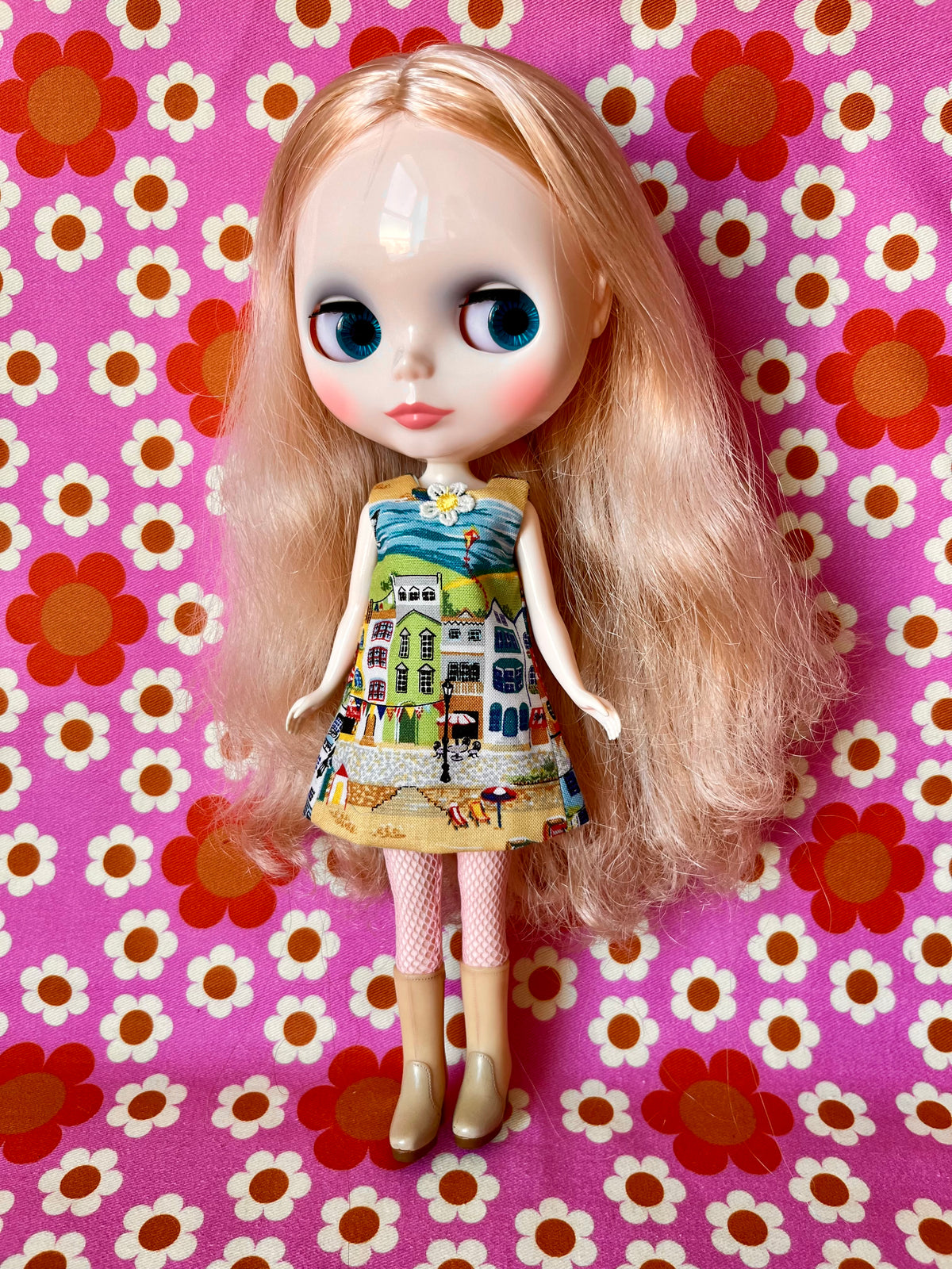 Seaside Print Mod Cilla Shift dress