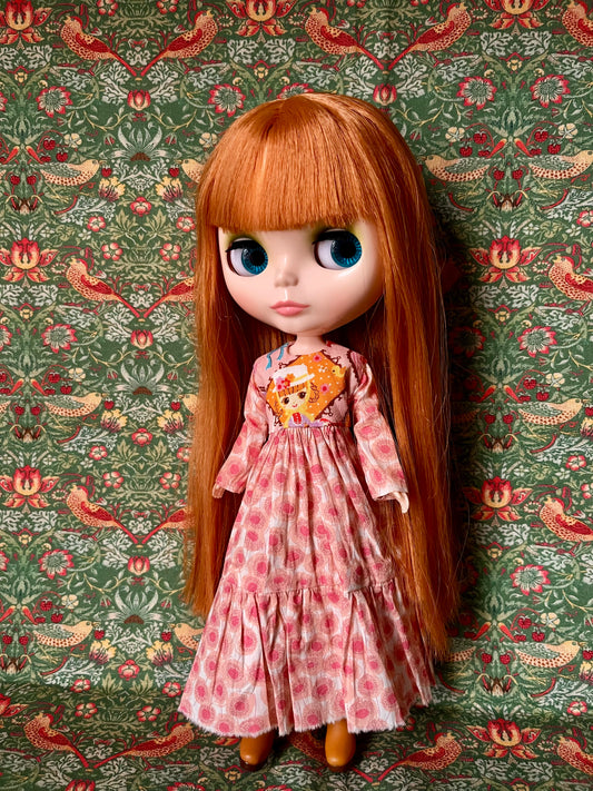Liberty Long Tirered Hem Dress for Blythe Doll