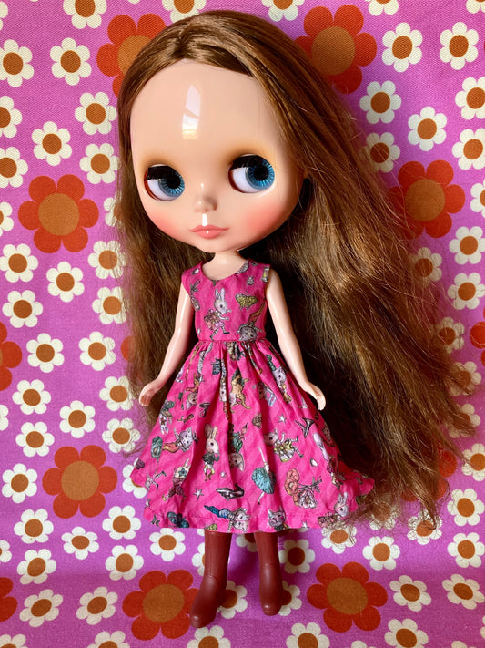 Joli Fleur Pink Bunny Dress for Blythe Doll