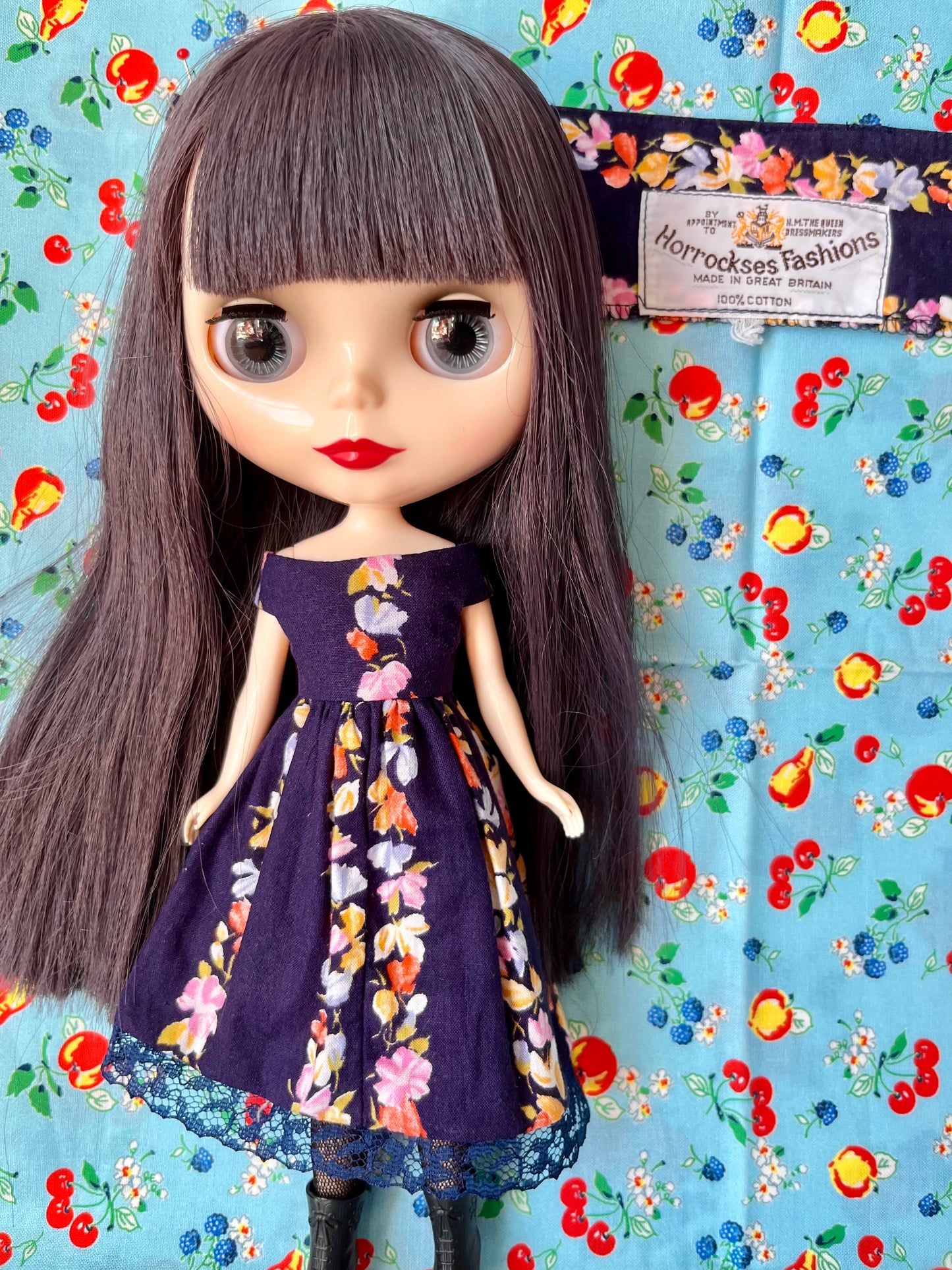 Horrockses Vintage Fabric Dress for Blythe Doll