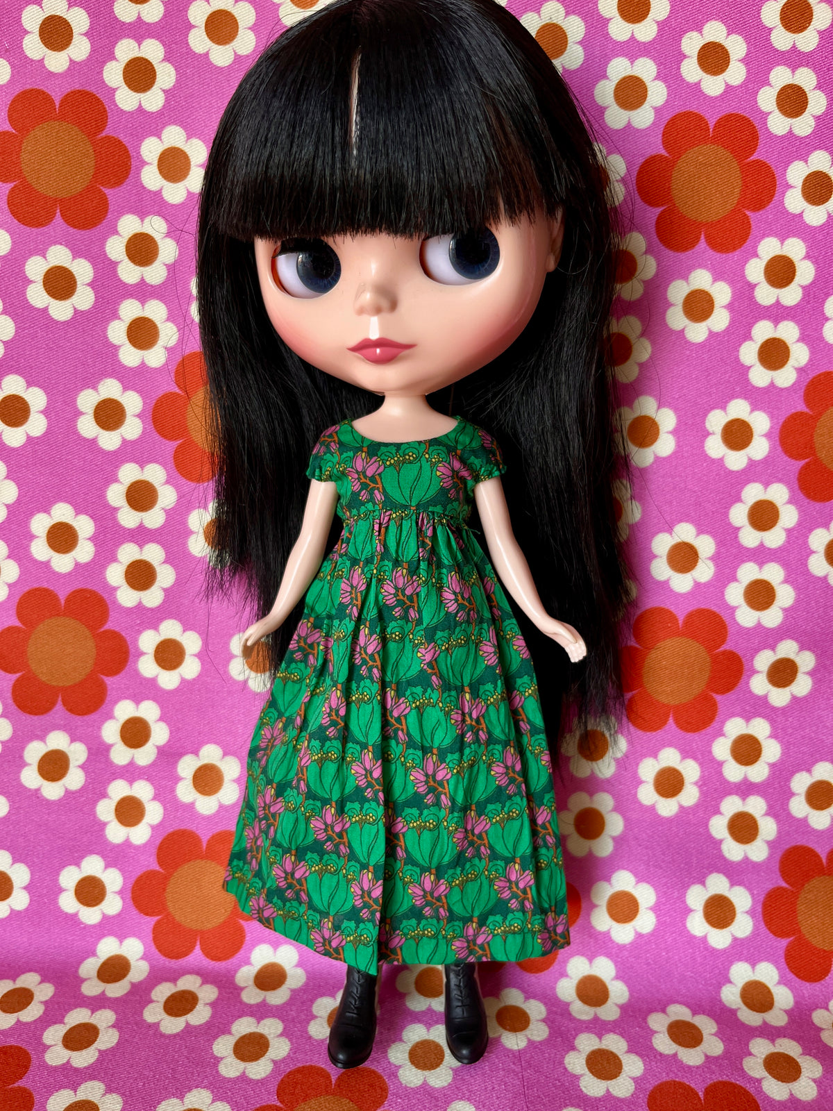 Goth Austen Liberty Regency Dress for Blythe Doll Tudor Tulip
