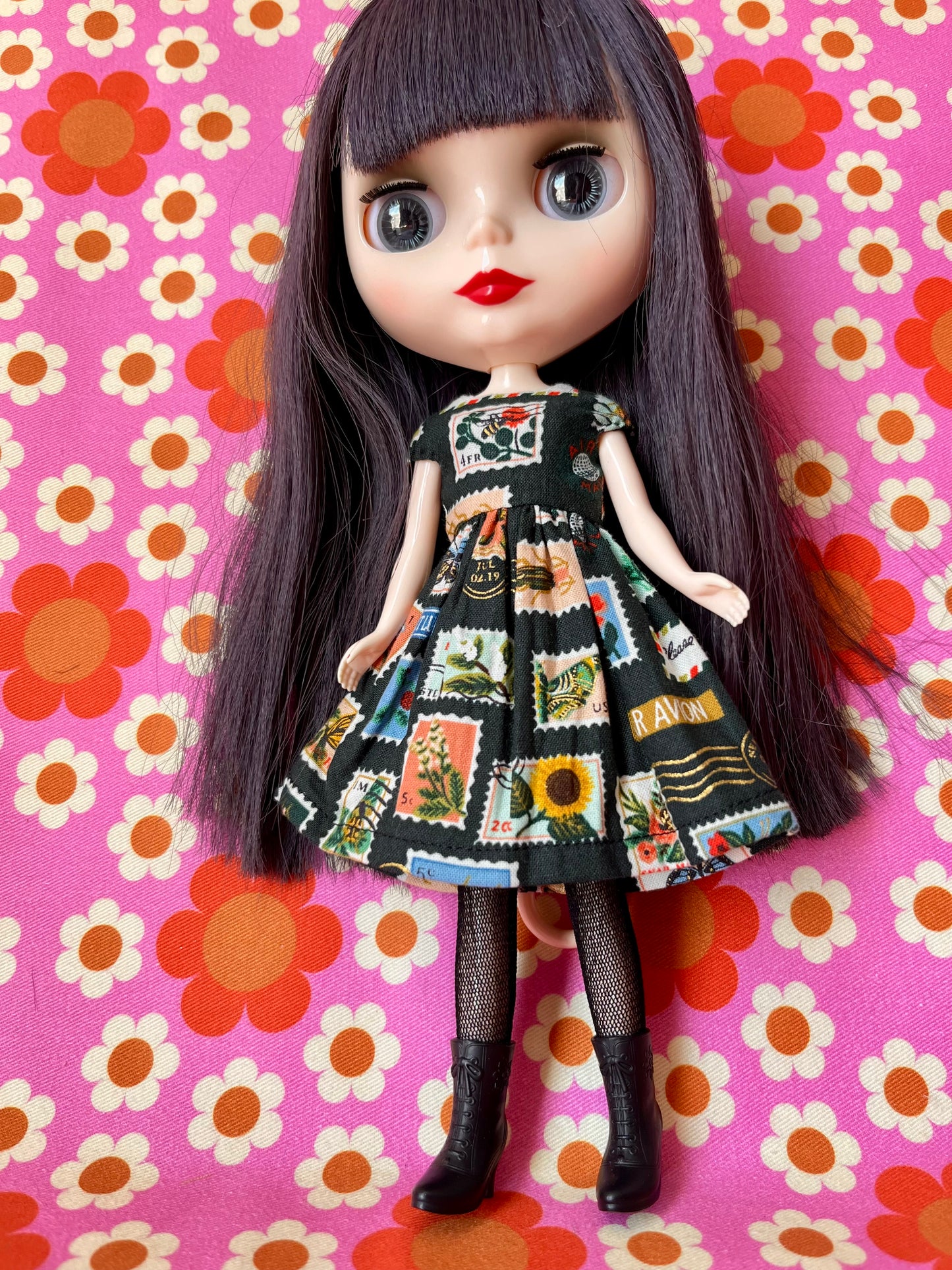 Summer Cap Sleeve Dress for Blythe Doll