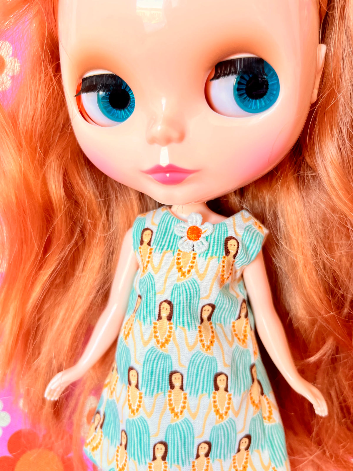 Hula Girl Print Mod Cilla Shift dress