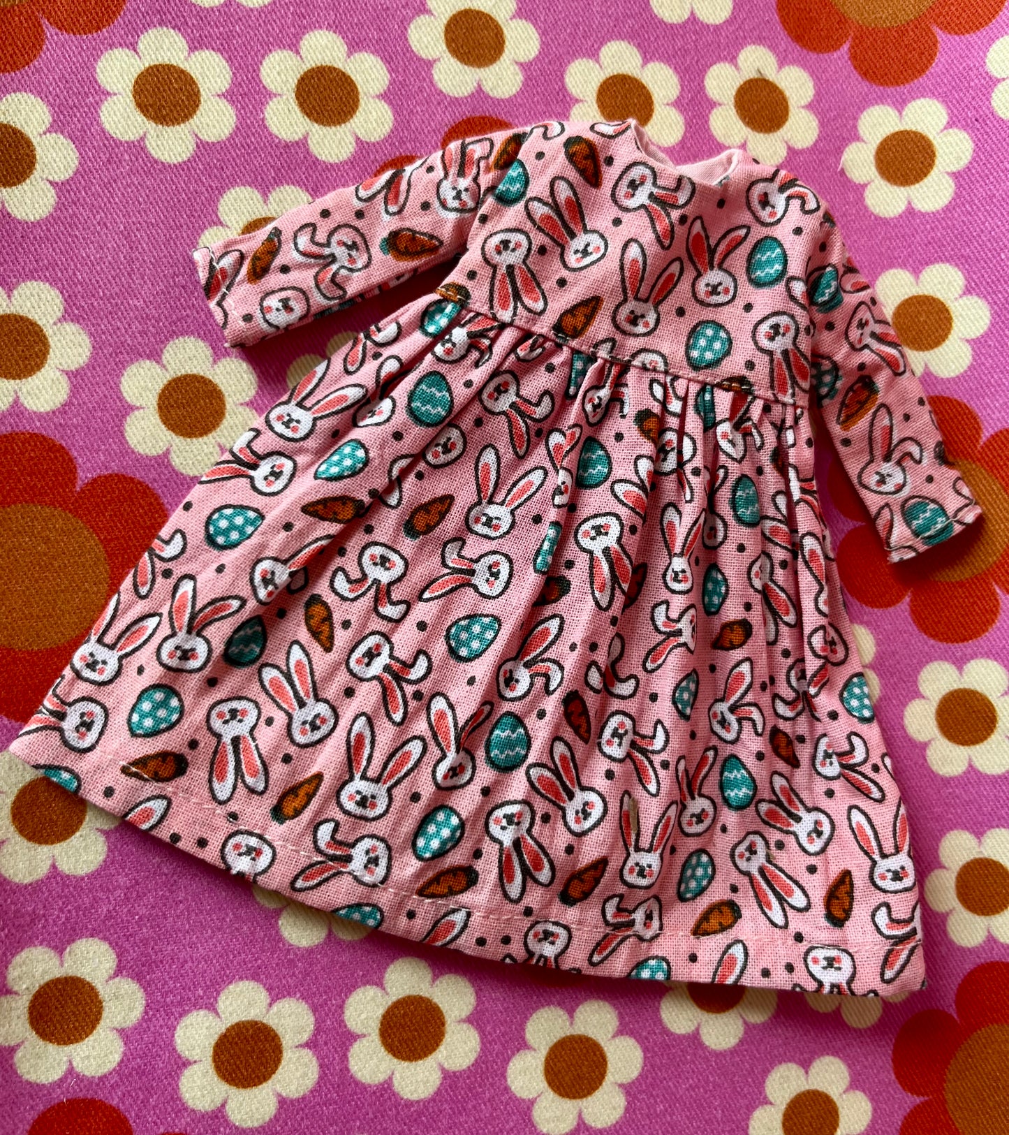 Pink Bunny Cute Print Dress for Blythe Doll
