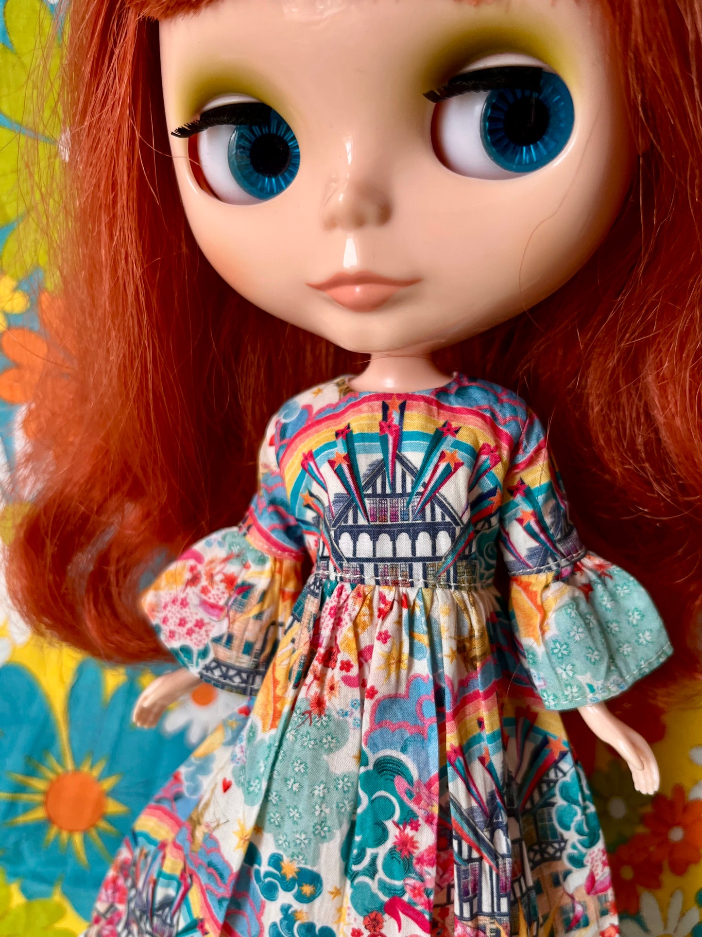 Liberty Beatles Magical Mystery Tour Psychedelic Dress