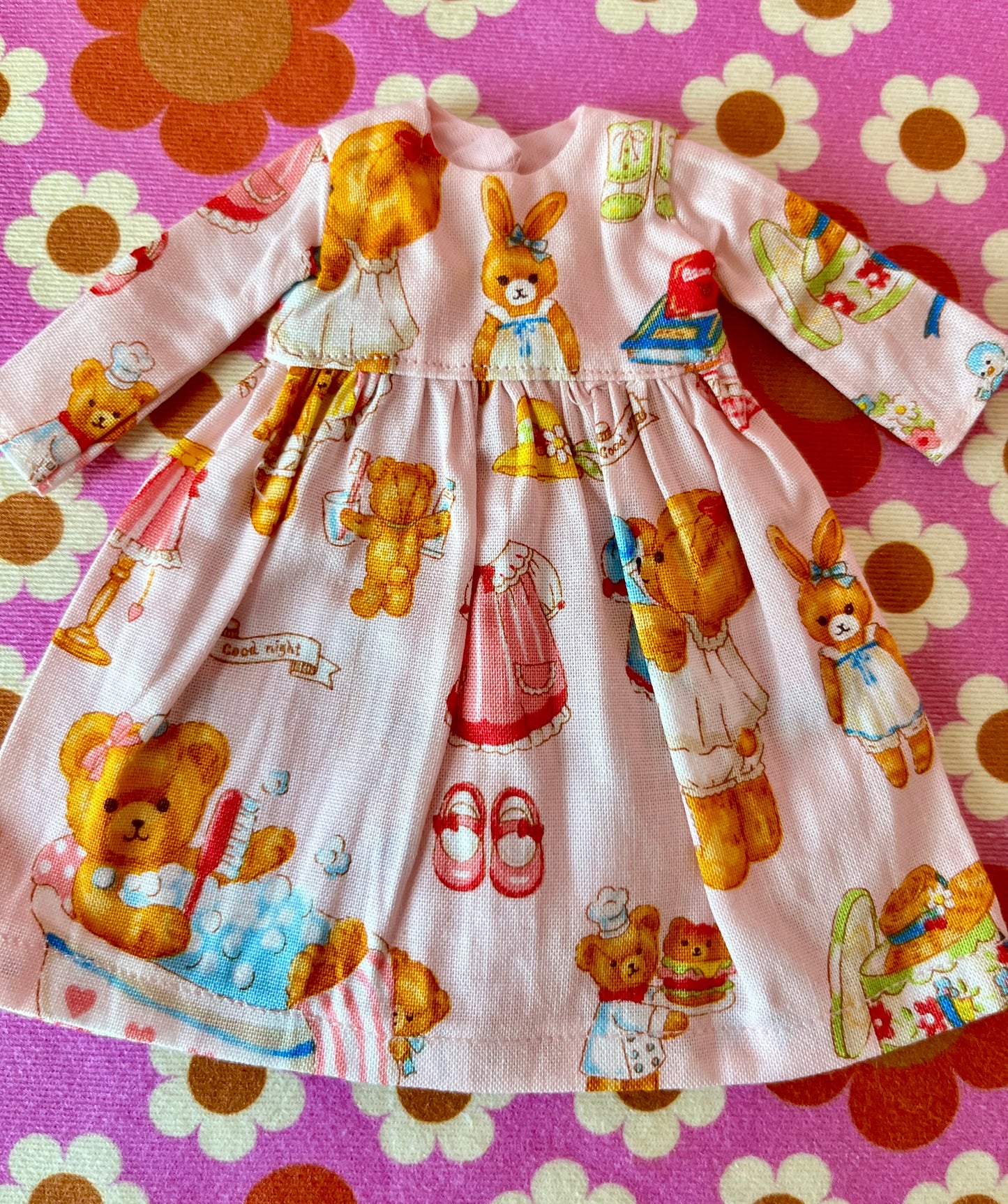 Pink Teddy Dress for Blythe Doll