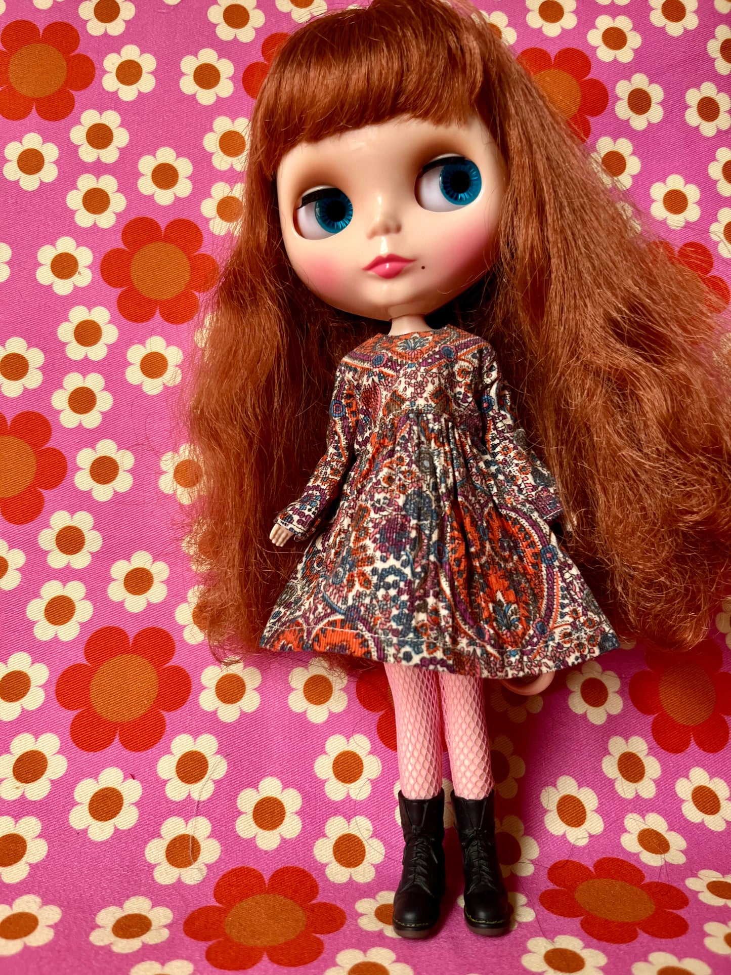Liberty Corduroy Dress for Blythe Doll
