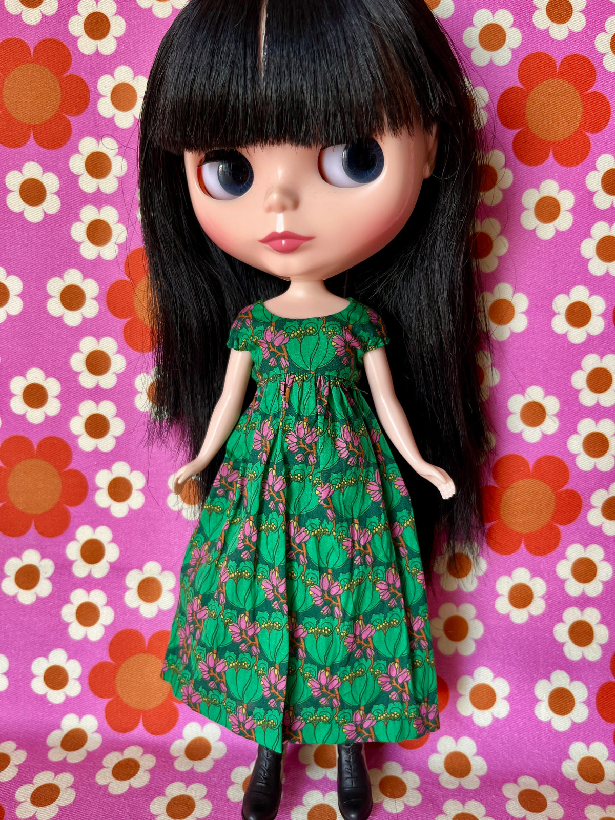 Goth Austen Liberty Regency Dress for Blythe Doll Tudor Tulip