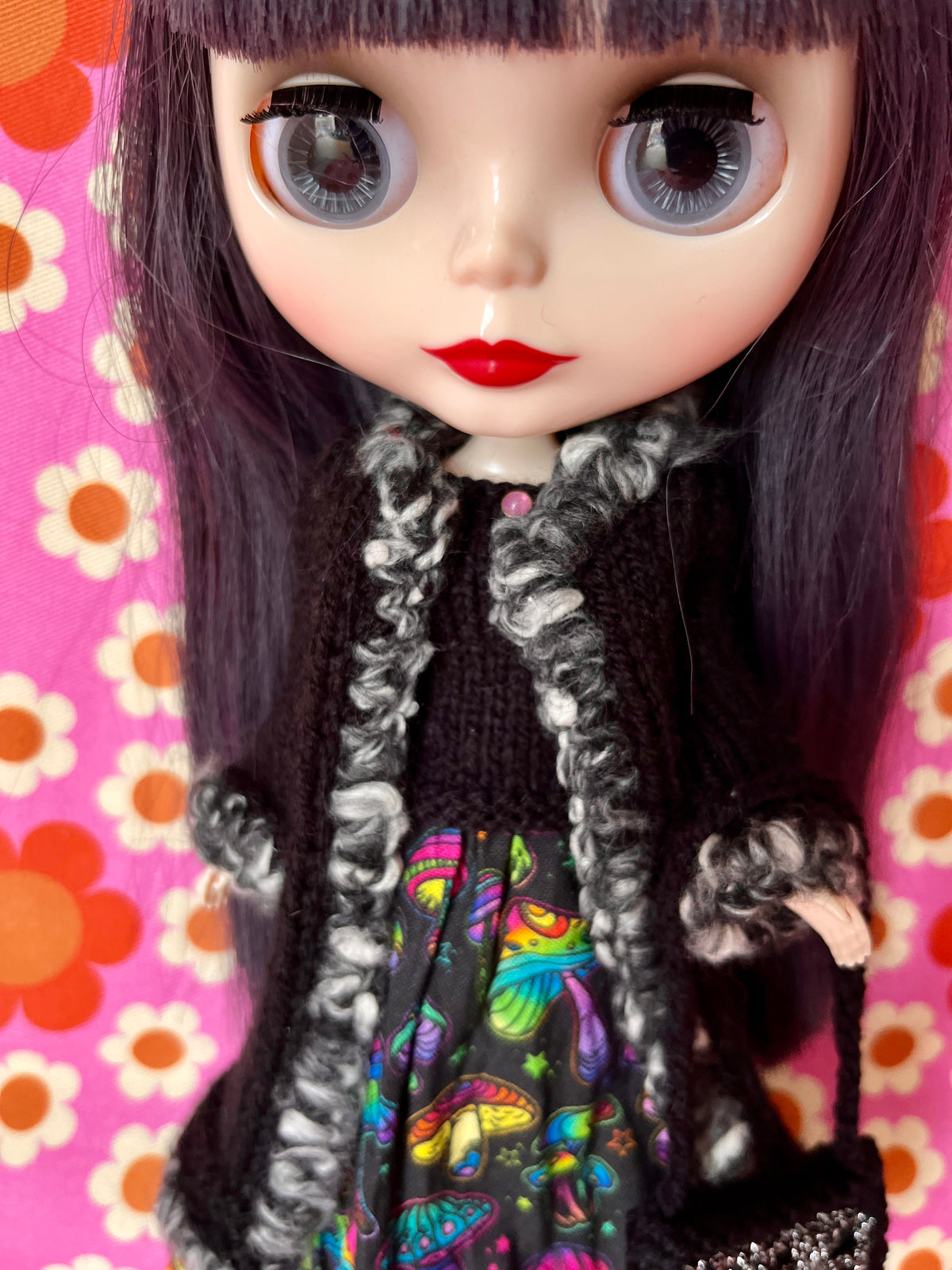 Halloween Edition 4 Piece Set: Coat, Skirt, Sweater, Bag (Boucle Trim)