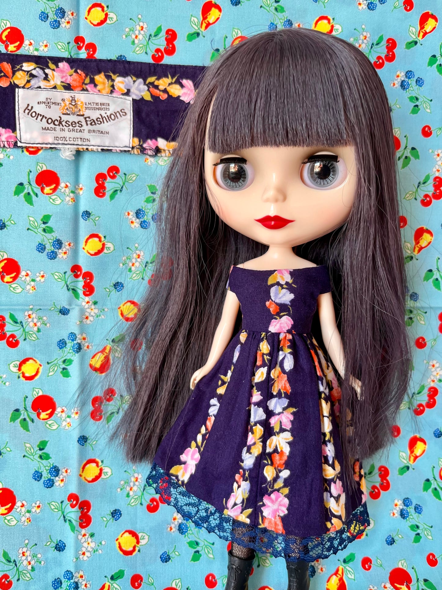 Horrockses Vintage Fabric Dress for Blythe Doll
