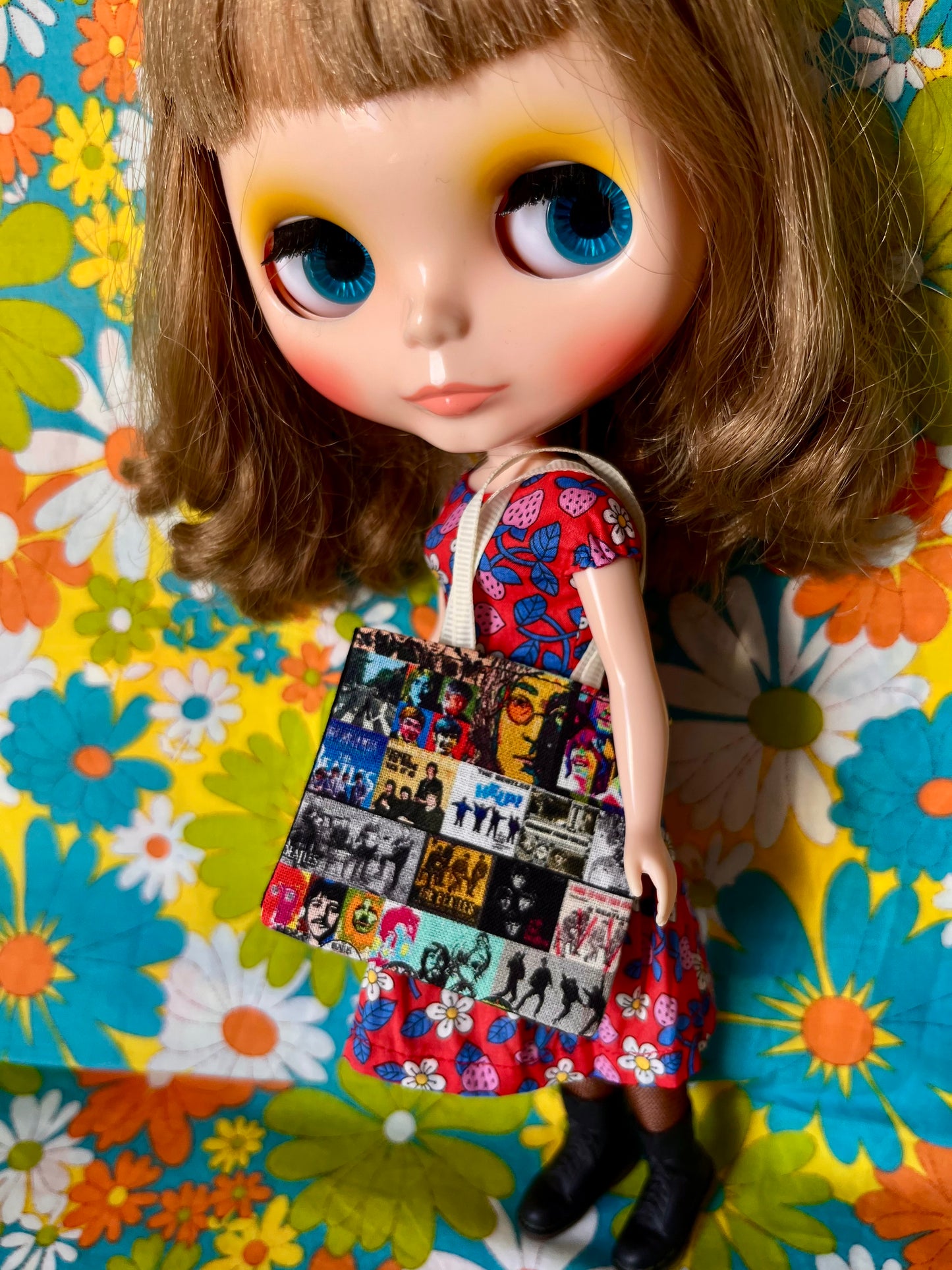 Beatles Fan printed  fabric Tote Bag (Bag only)