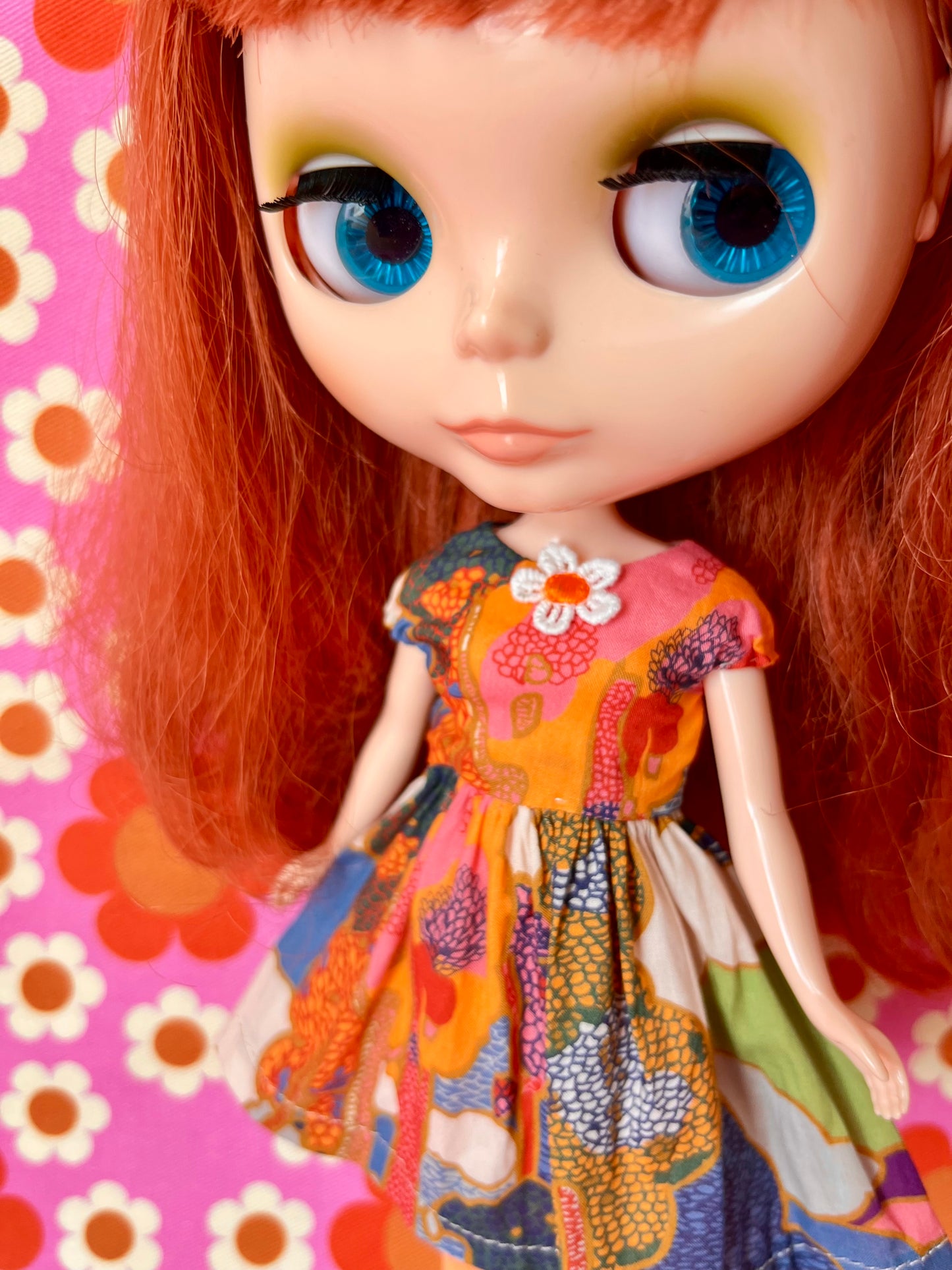 Liberty Landscape Summer Cap Sleeve Dress for Blythe Doll