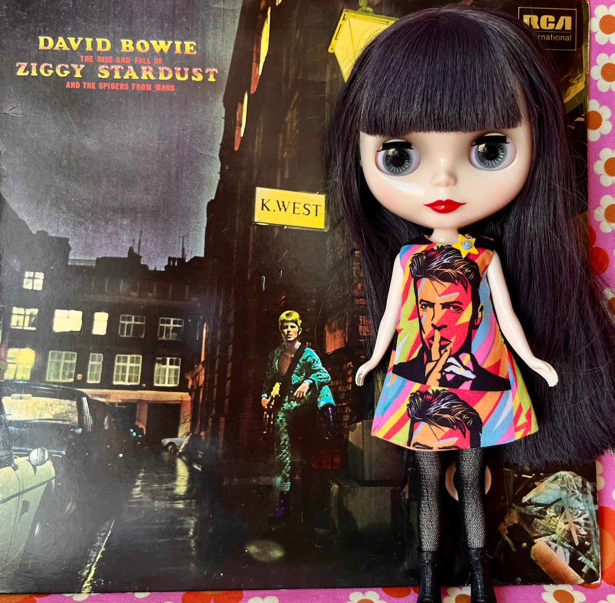 Bowie Print Mod Cilla Shift dress